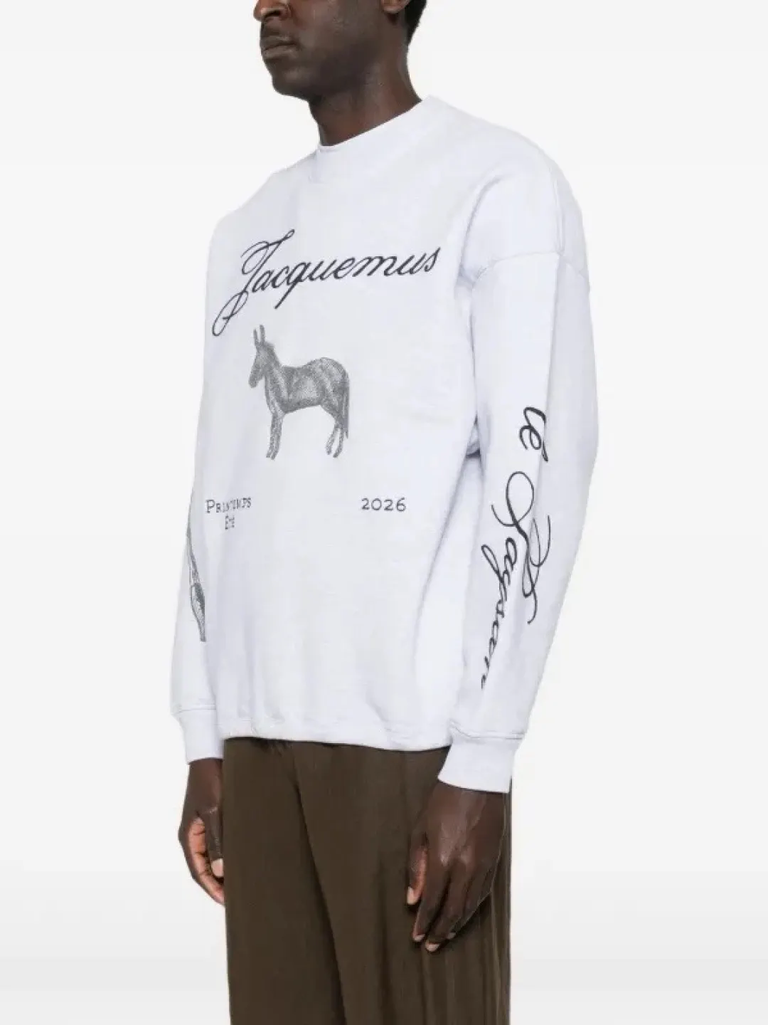 Donkey Sketch Print Crew-Neck Sweatshirt D15023709 — view 35