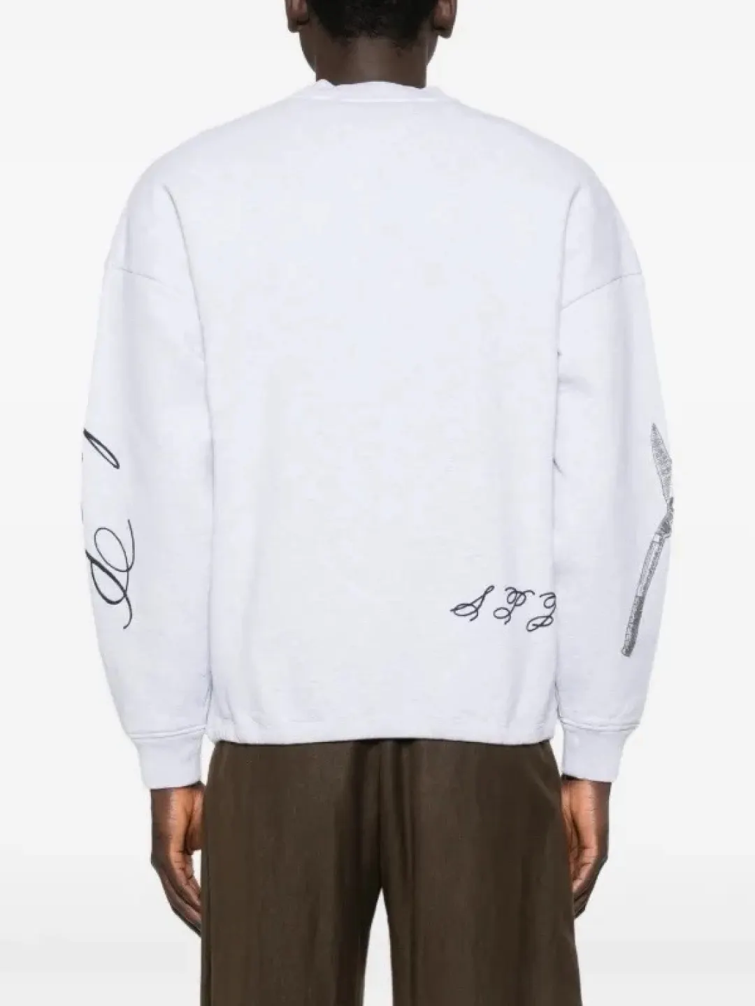 Donkey Sketch Print Crew-Neck Sweatshirt D15023709 — view 36