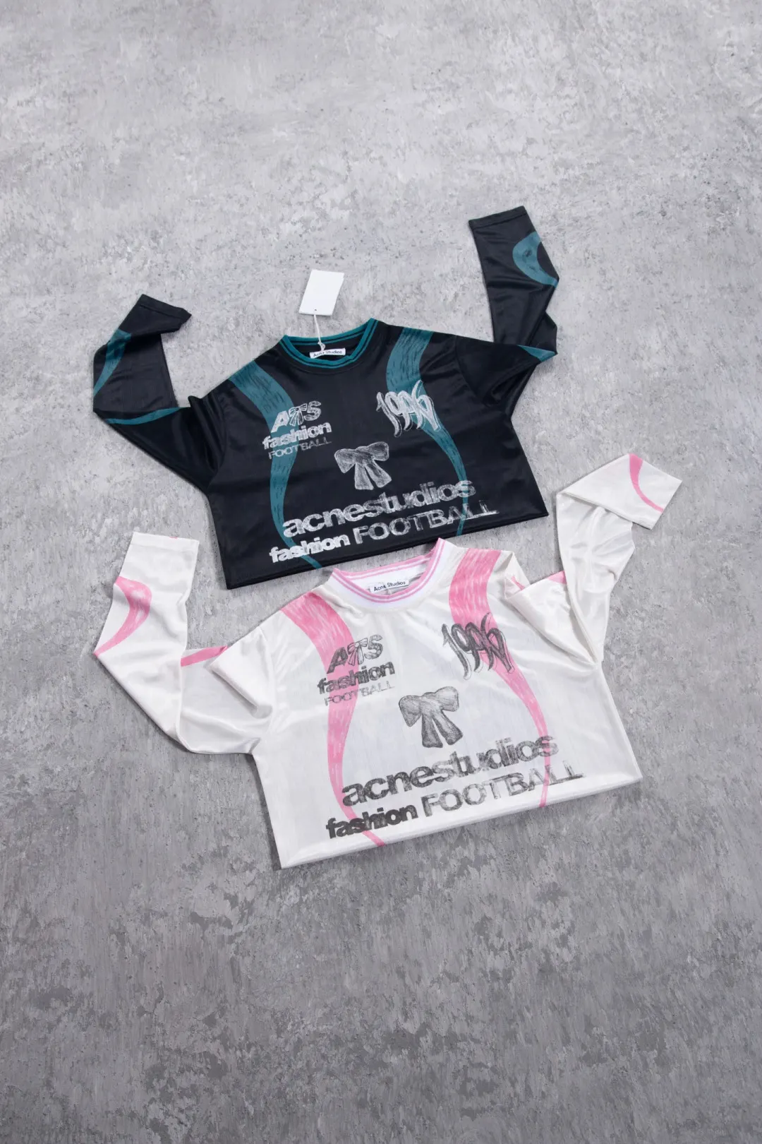 Bow Graphic Jacquard Football Jersey D15023707 — view 2