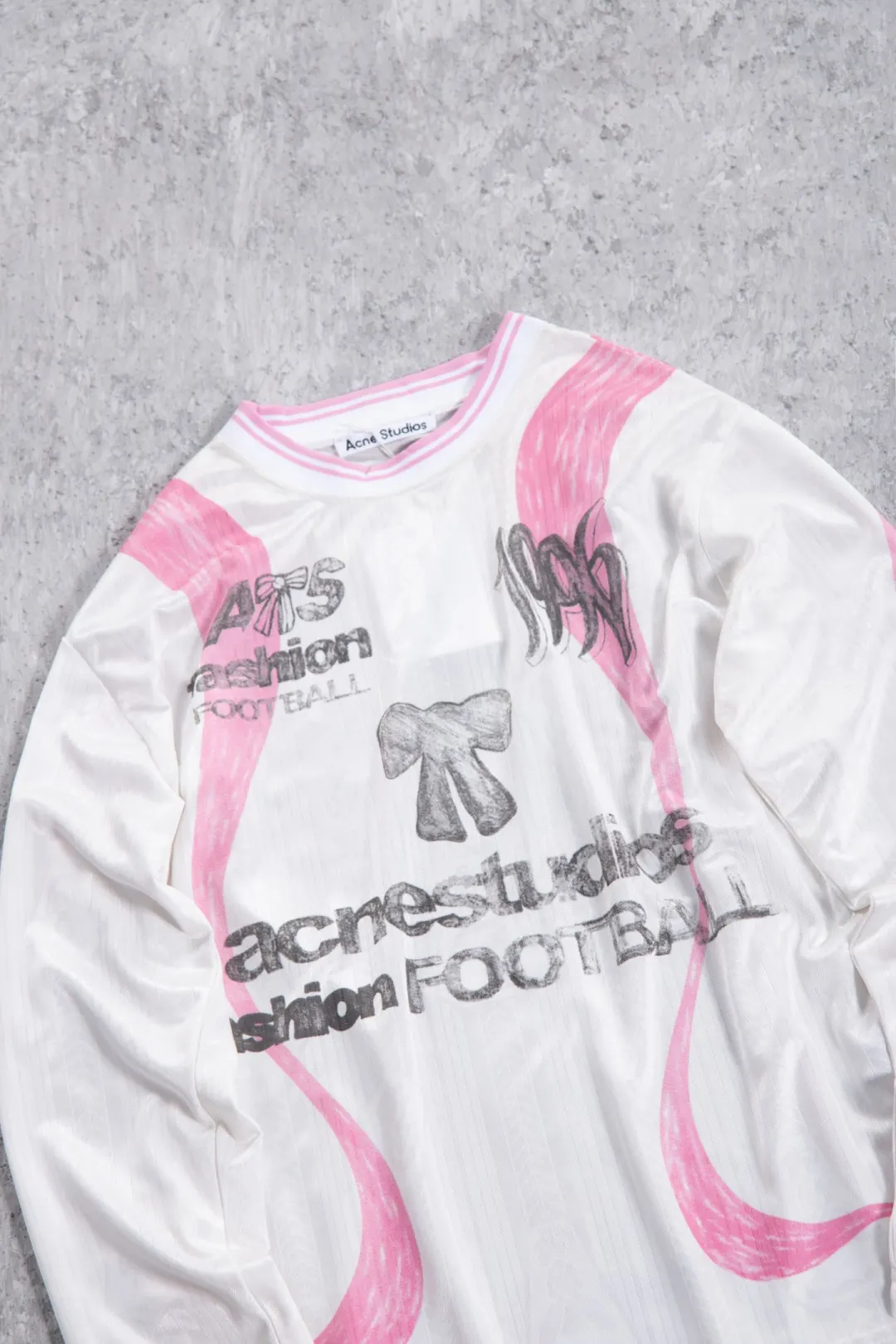 Bow Graphic Jacquard Football Jersey D15023707 — view 9