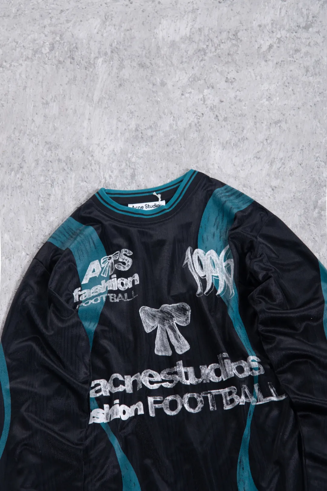 Bow Graphic Jacquard Football Jersey D15023707 — view 13