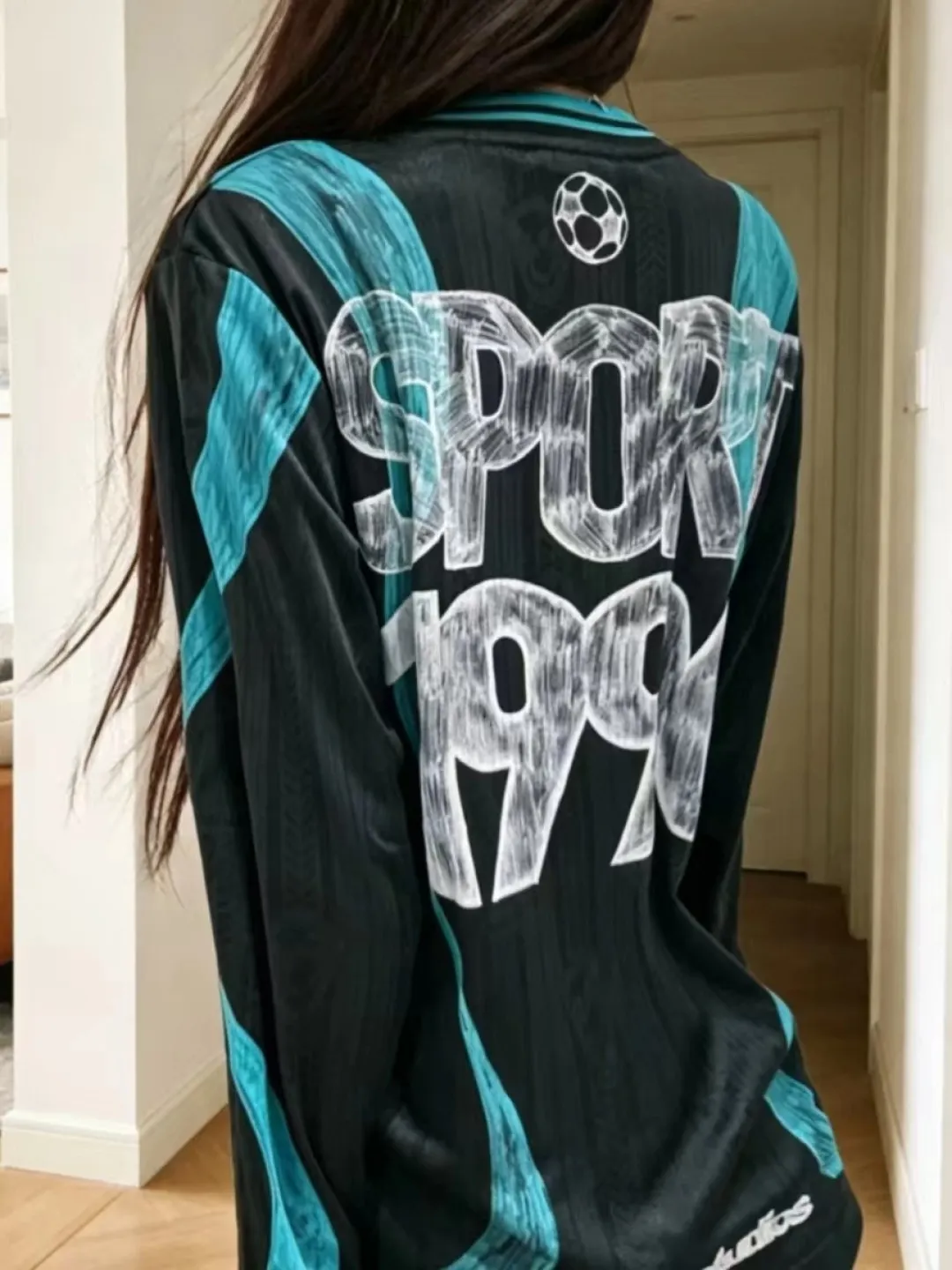 Bow Graphic Jacquard Football Jersey D15023707 — view 68