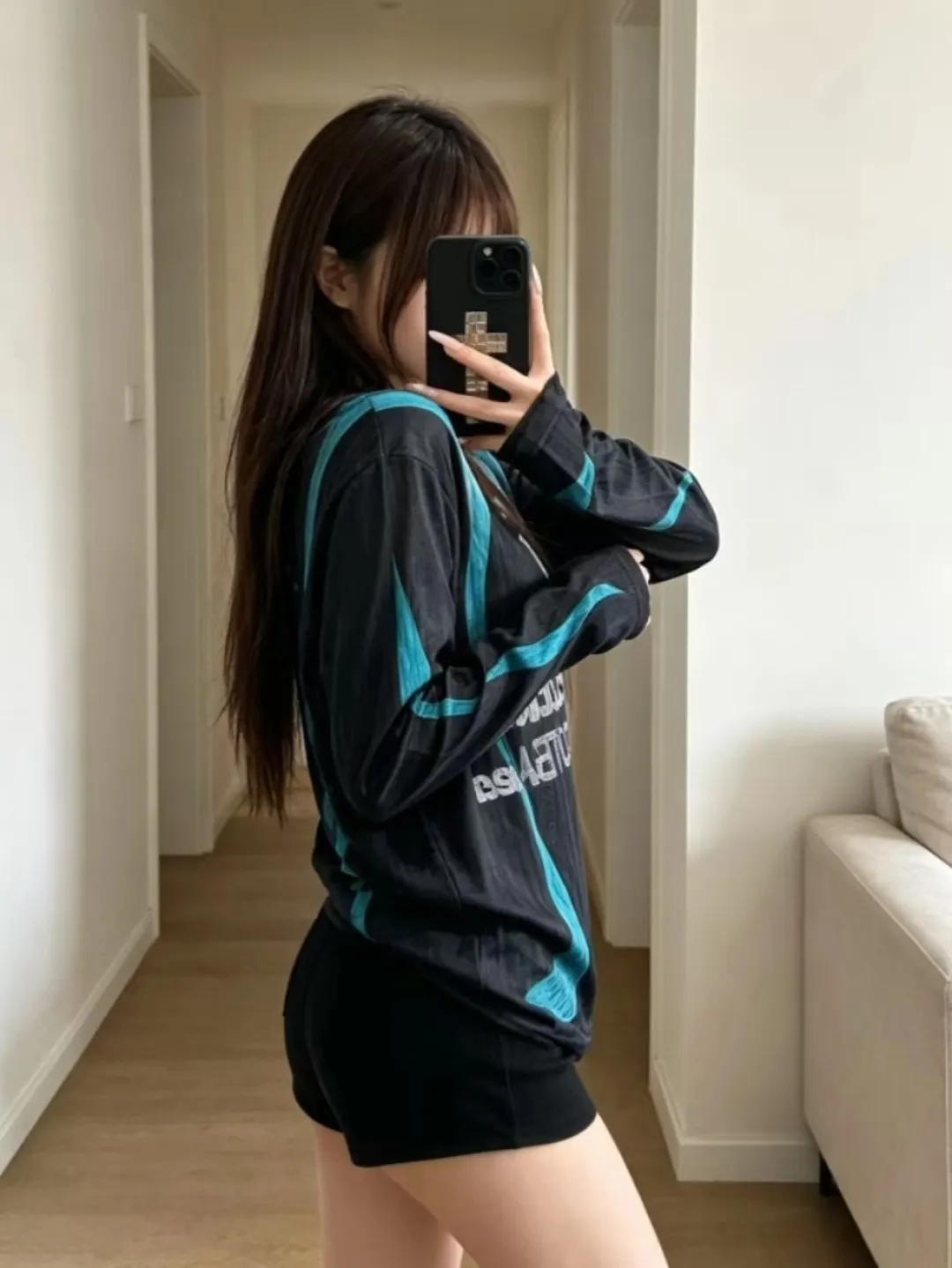 Bow Graphic Jacquard Football Jersey D15023707 — view 69