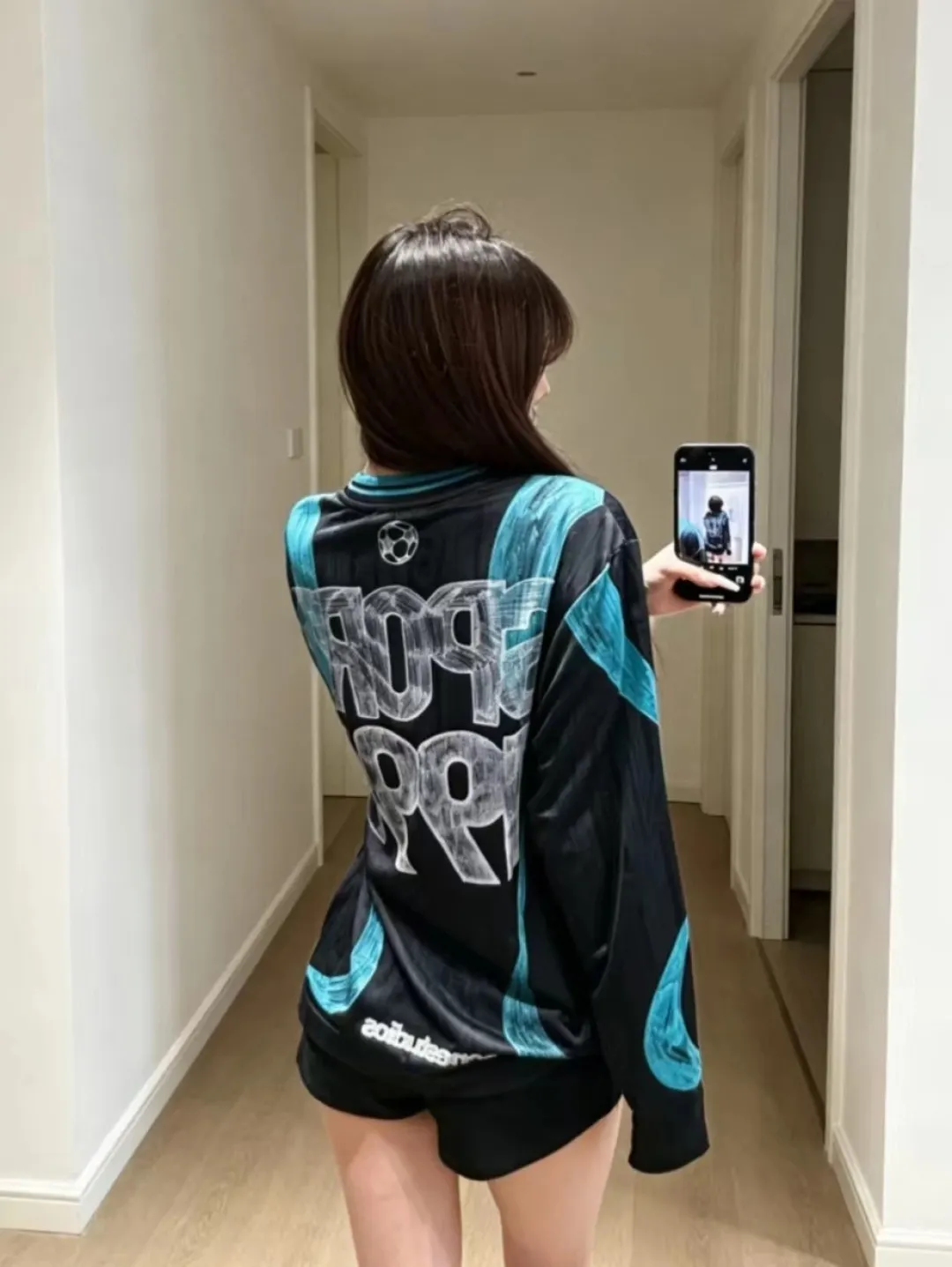 Bow Graphic Jacquard Football Jersey D15023707 — view 70