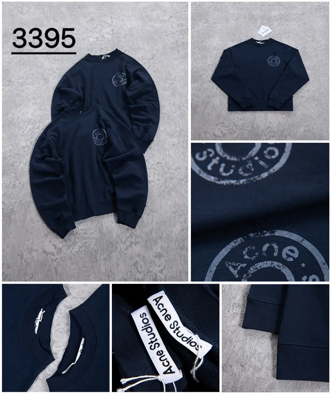 Distressed Logo-Print Crew-Neck Sweatshirt D17023712