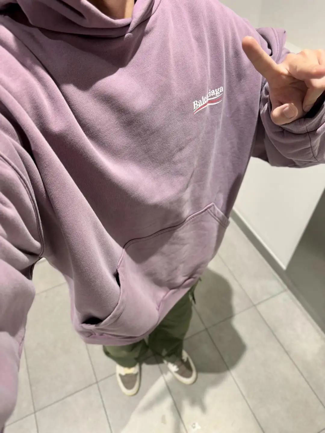 Logo-Print Washed Cotton Hoodie D19523702 — view 29