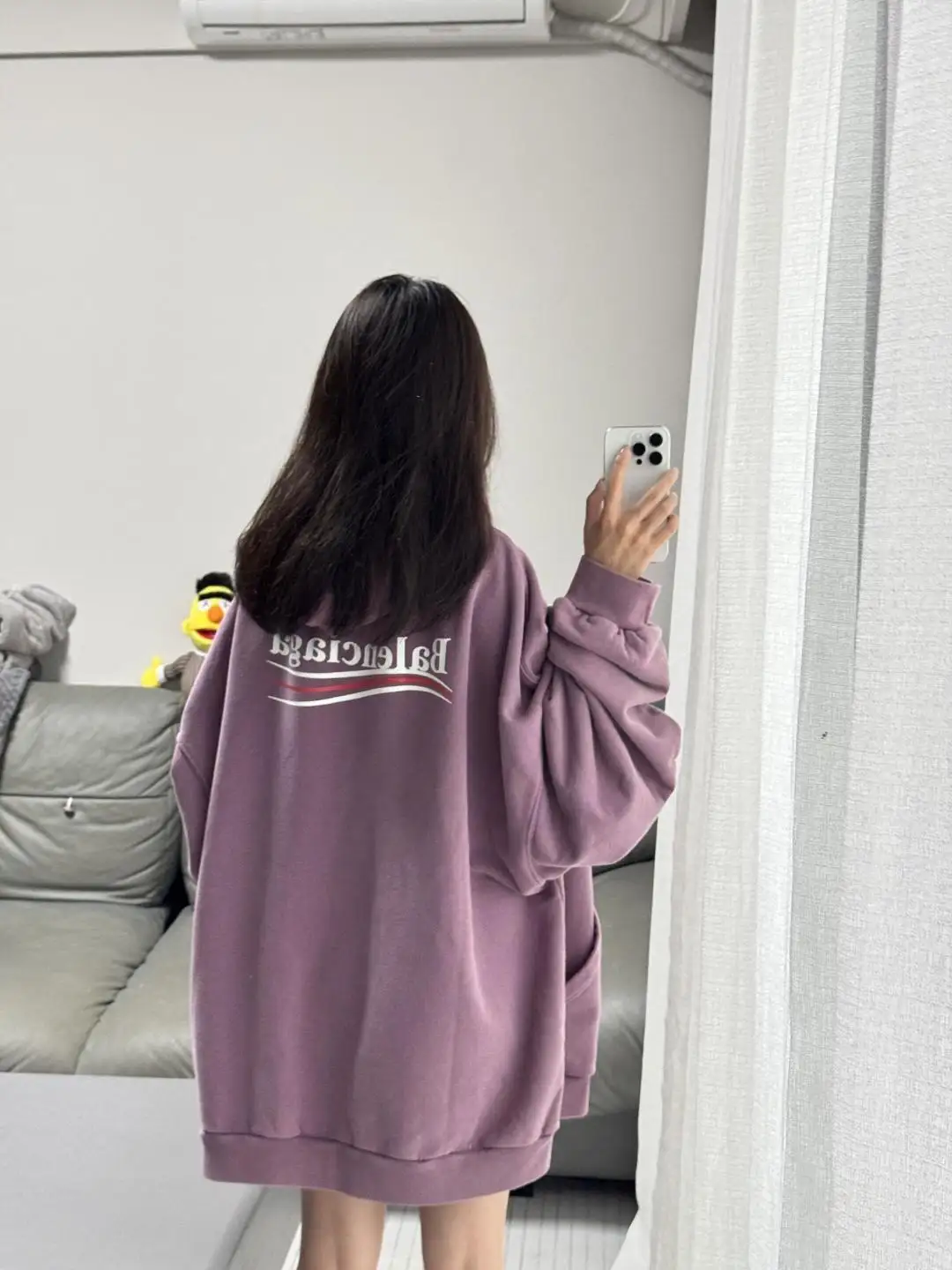 Logo-Print Washed Cotton Hoodie D19523702 — view 37