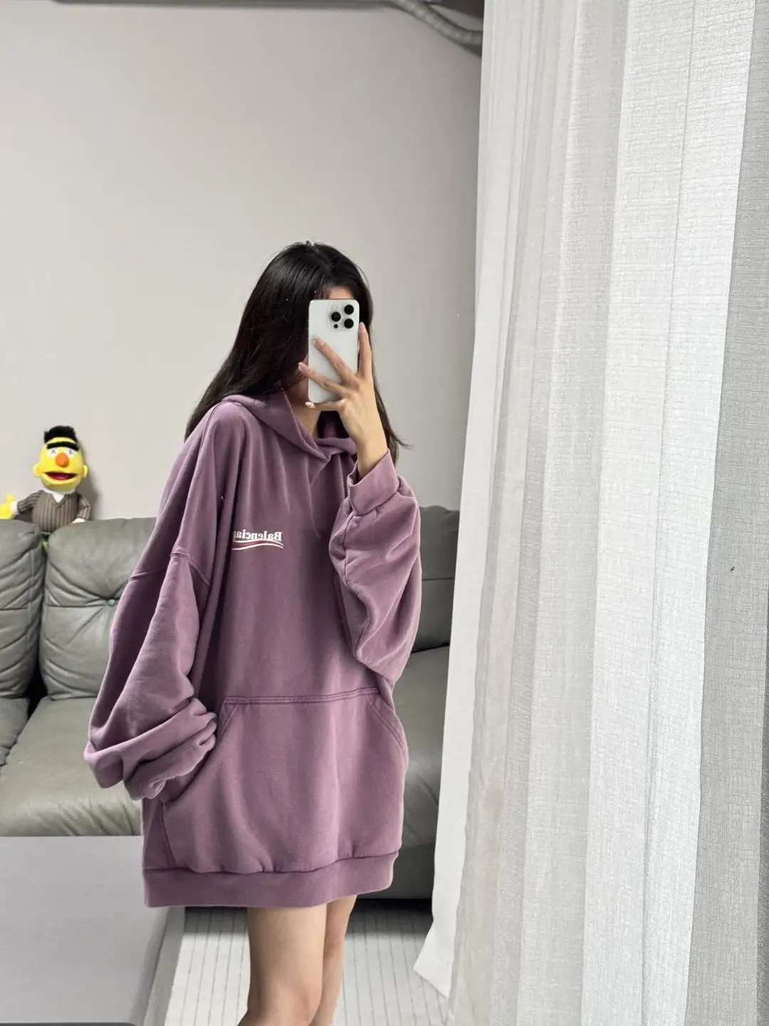 Logo-Print Washed Cotton Hoodie D19523702 — view 39