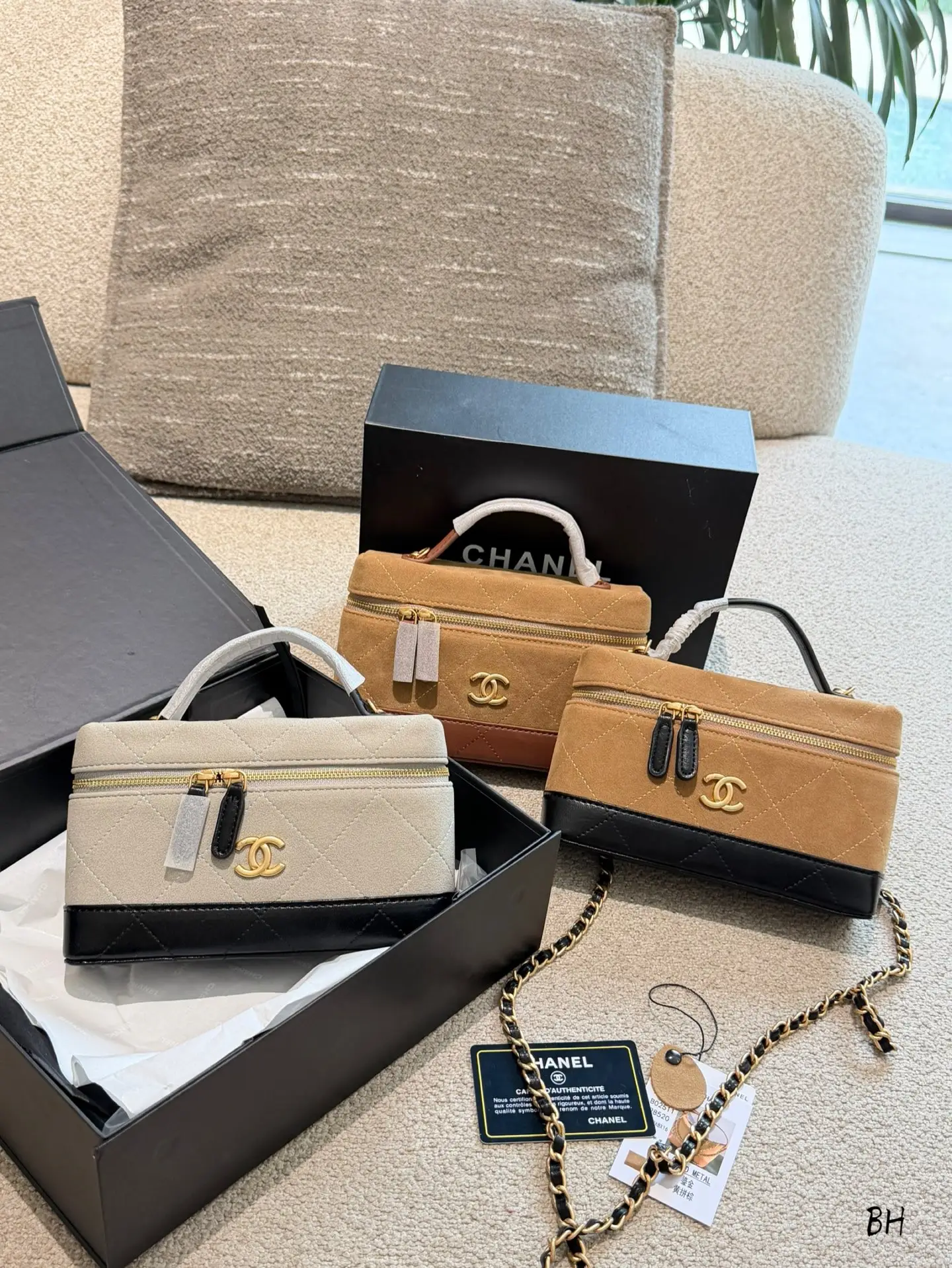 Suede and Lambskin Vanity Case Bag D35518172