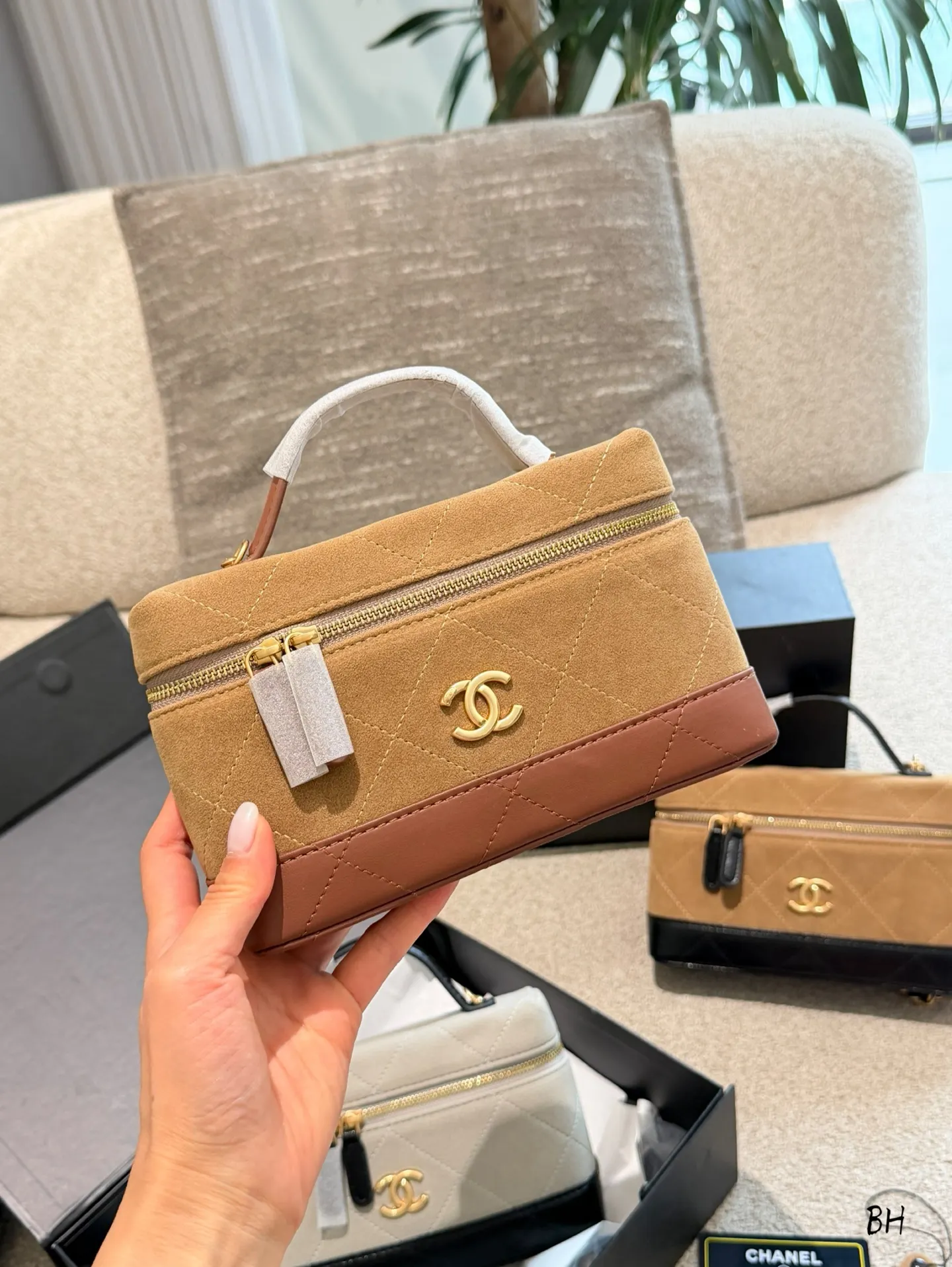 Suede and Lambskin Vanity Case Bag D35518172 — view 2