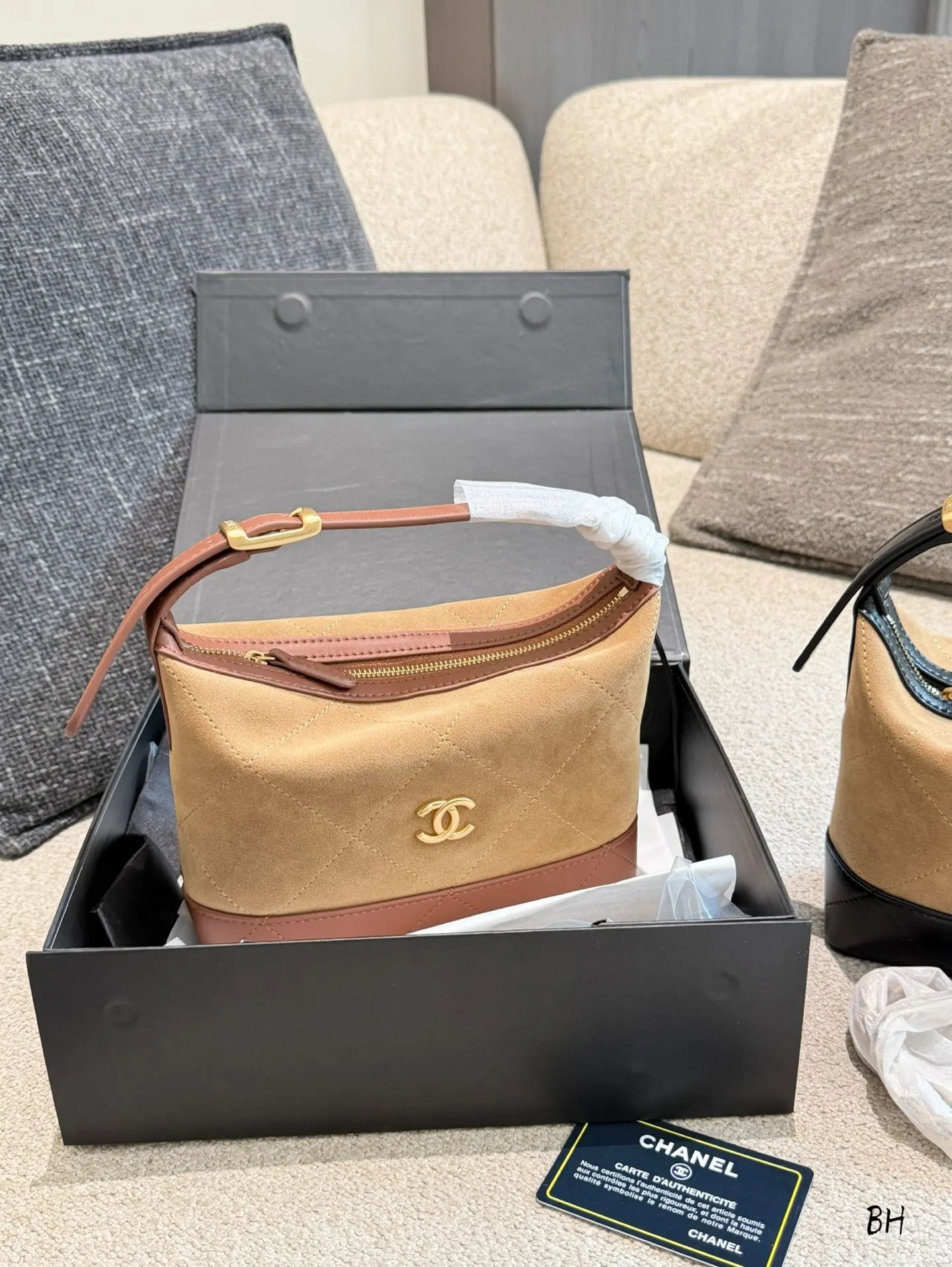 Chanel 26S Suede Lunchbox Bag D35518170 — view 3