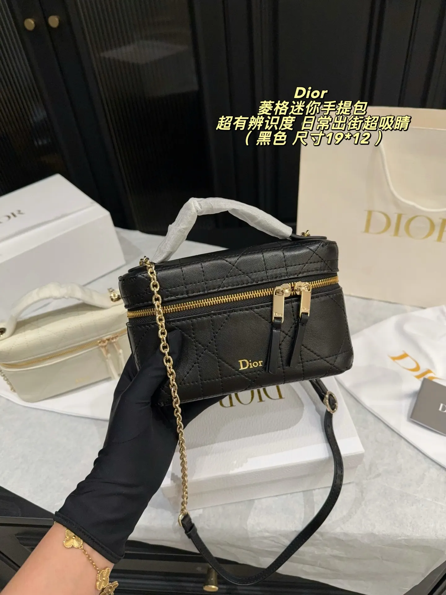 Dior Quilted Mini Top-Handle Bag D36518465 — view 15