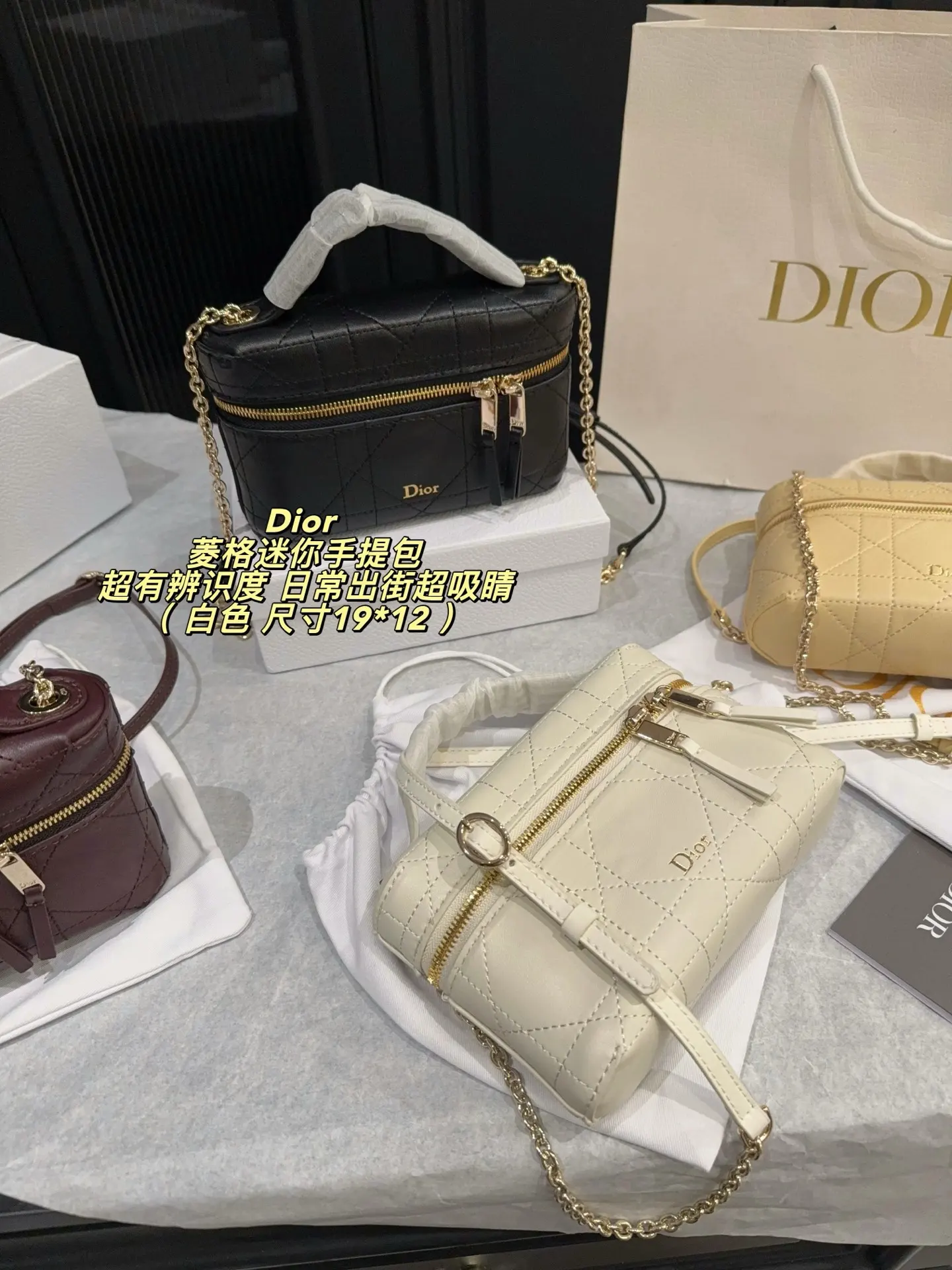 Dior Quilted Mini Top-Handle Bag D36518465 — view 2