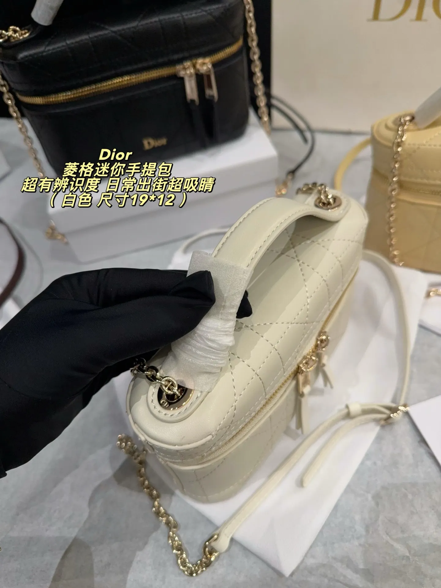 Dior Quilted Mini Top-Handle Bag D36518465 — view 6