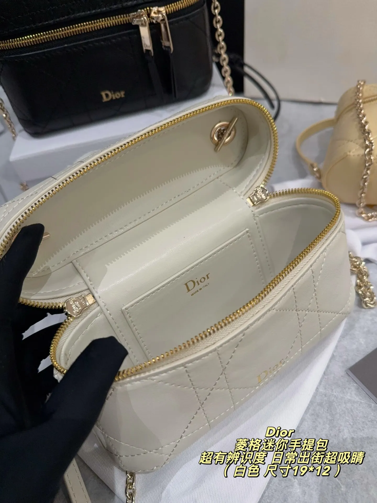 Dior Quilted Mini Top-Handle Bag D36518465 — view 9