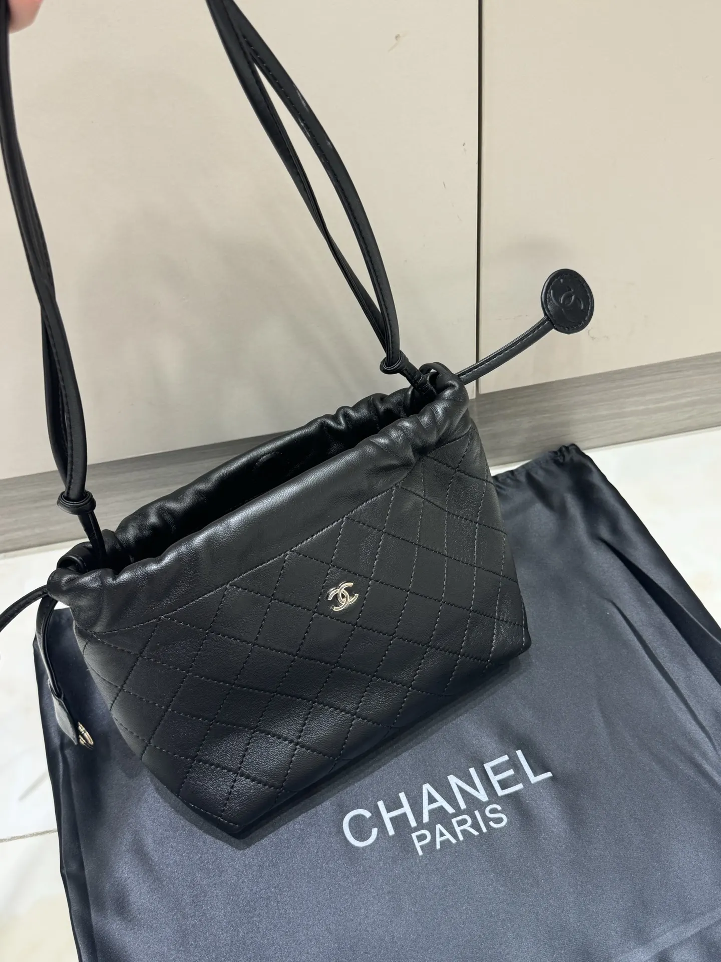 Chanel Drawstring Bucket Bag (Large) D38018280