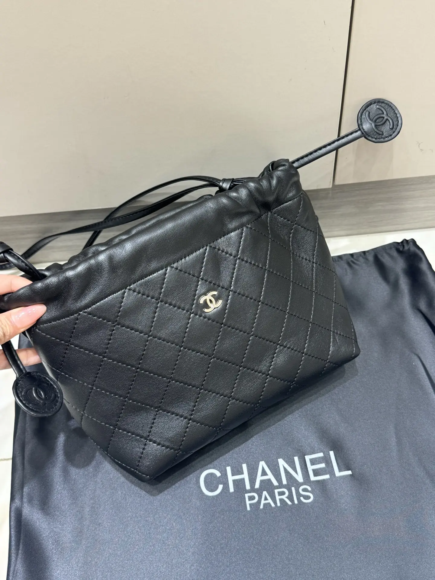 Chanel Drawstring Bucket Bag (Large) D38018280 — view 2