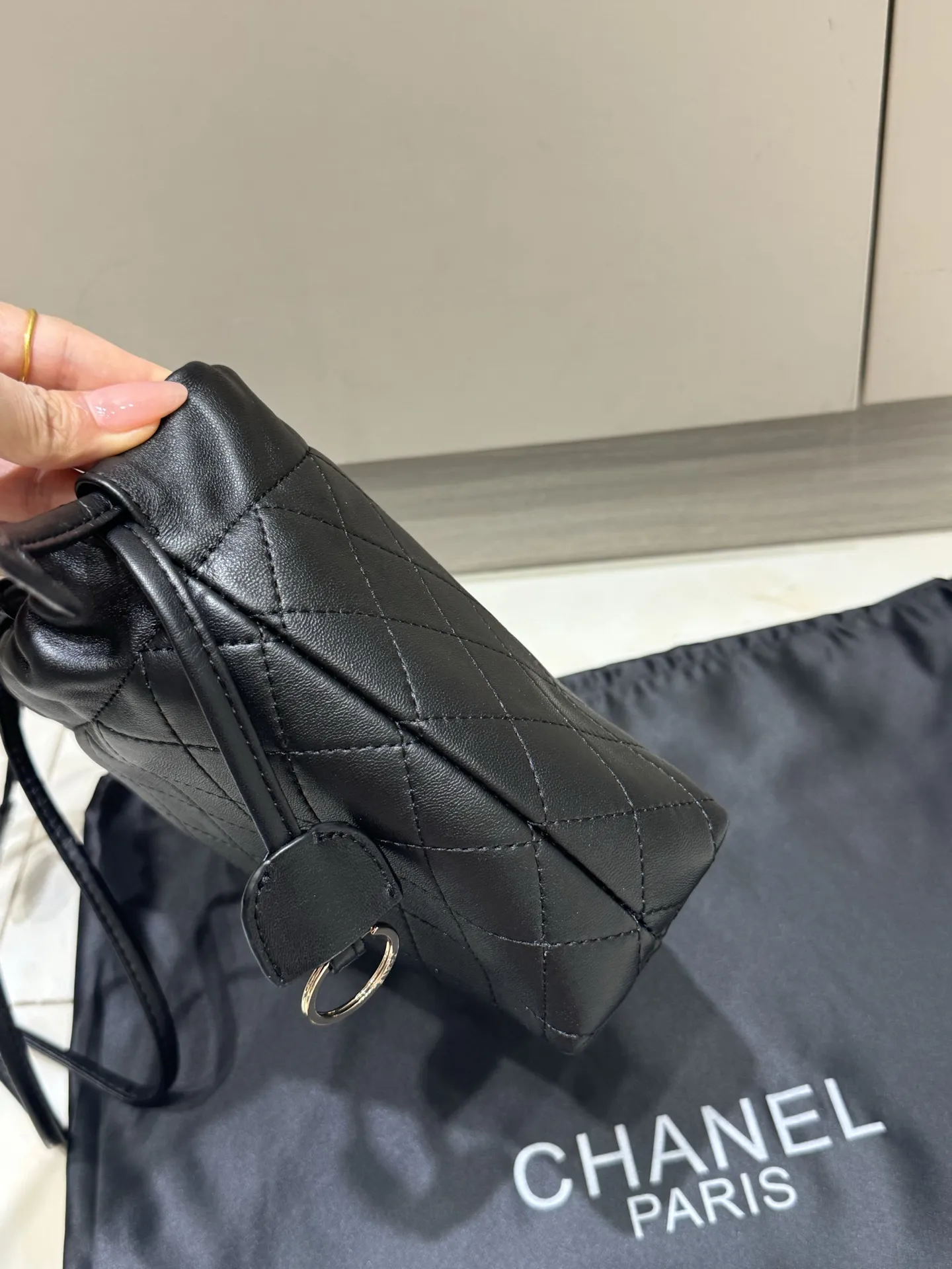 Chanel Drawstring Bucket Bag (Large) D38018280 — view 5