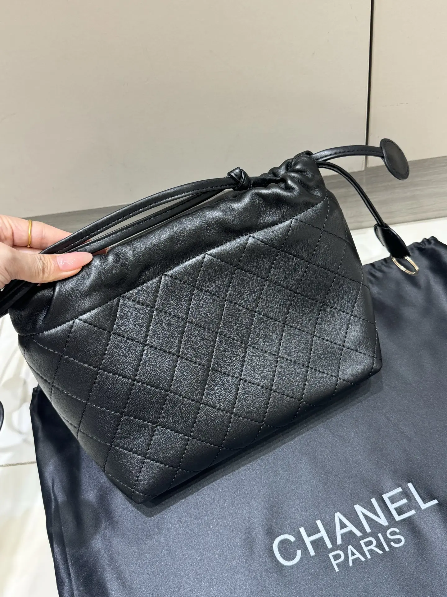 Chanel Drawstring Bucket Bag (Large) D38018280 — view 6