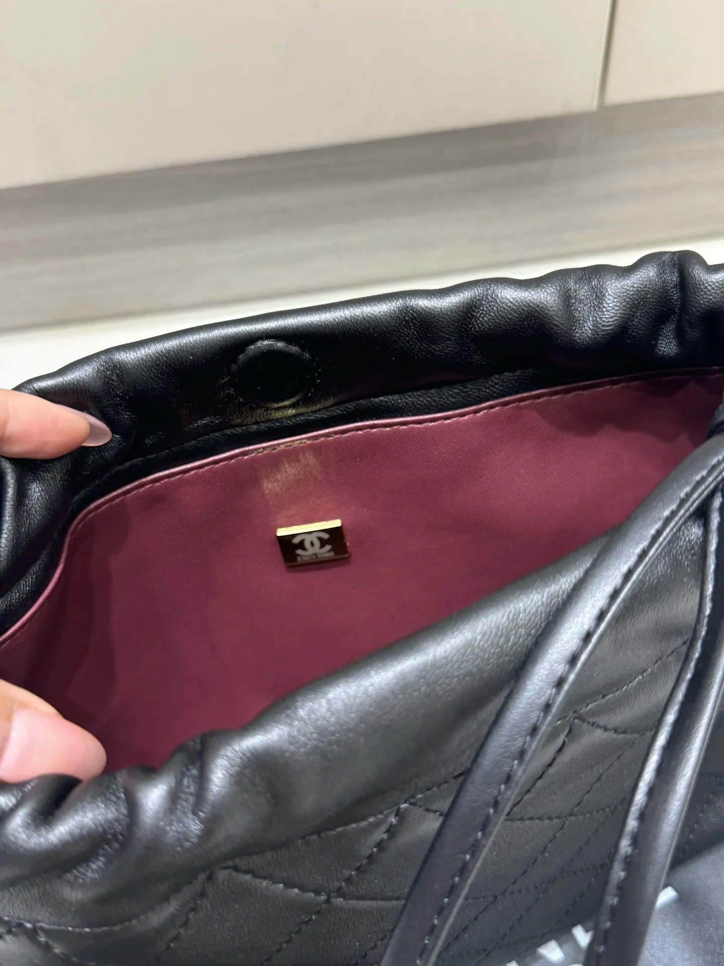 Chanel Drawstring Bucket Bag (Large) D38018280 — view 9