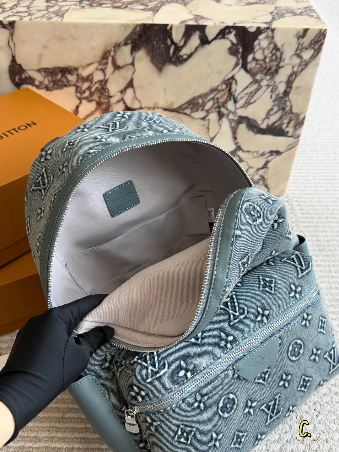 Monogram Denim Backpack D39518458 — view 9
