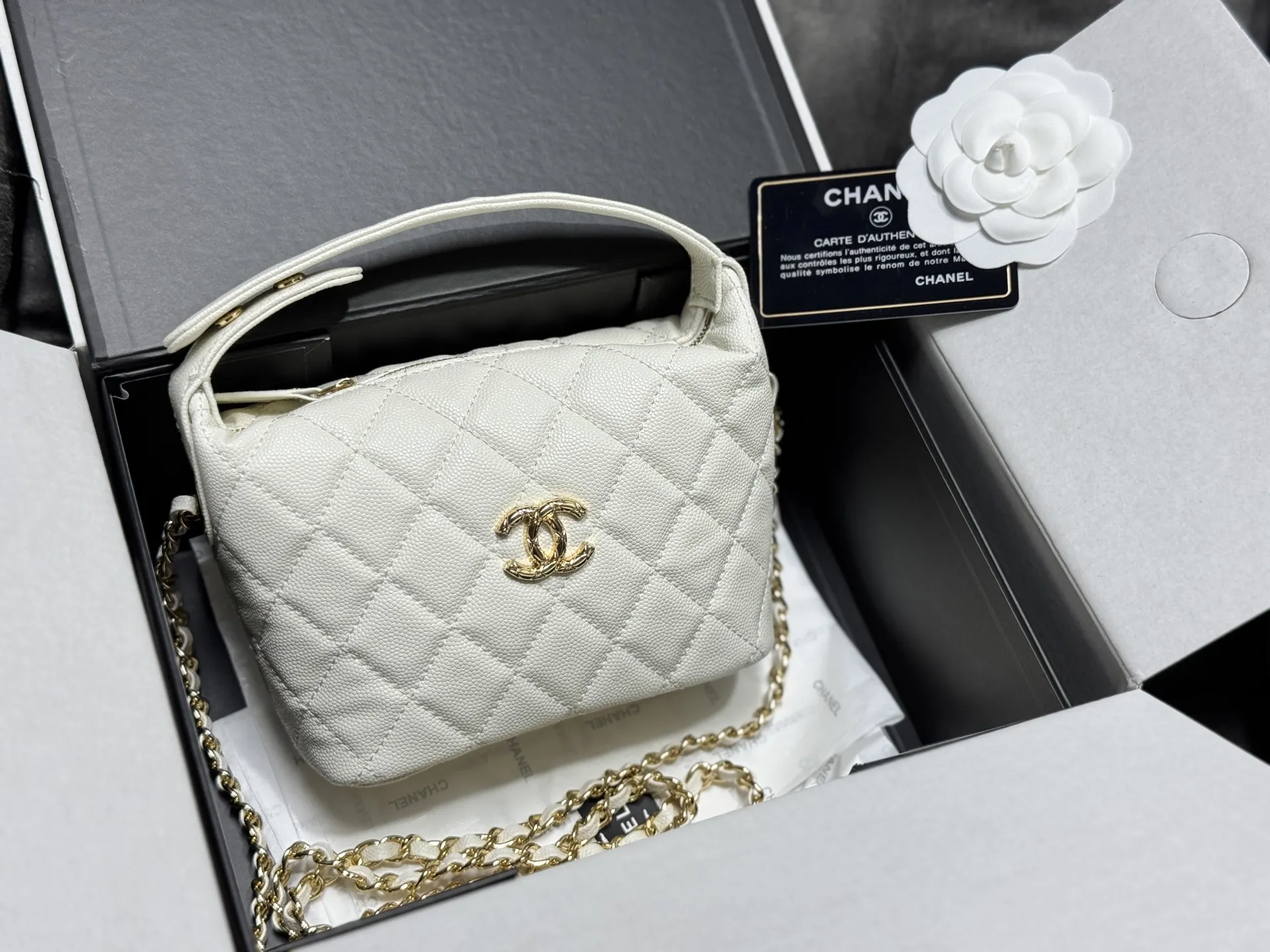 Quilted Caviar Leather Lunch Box Bag D42017869