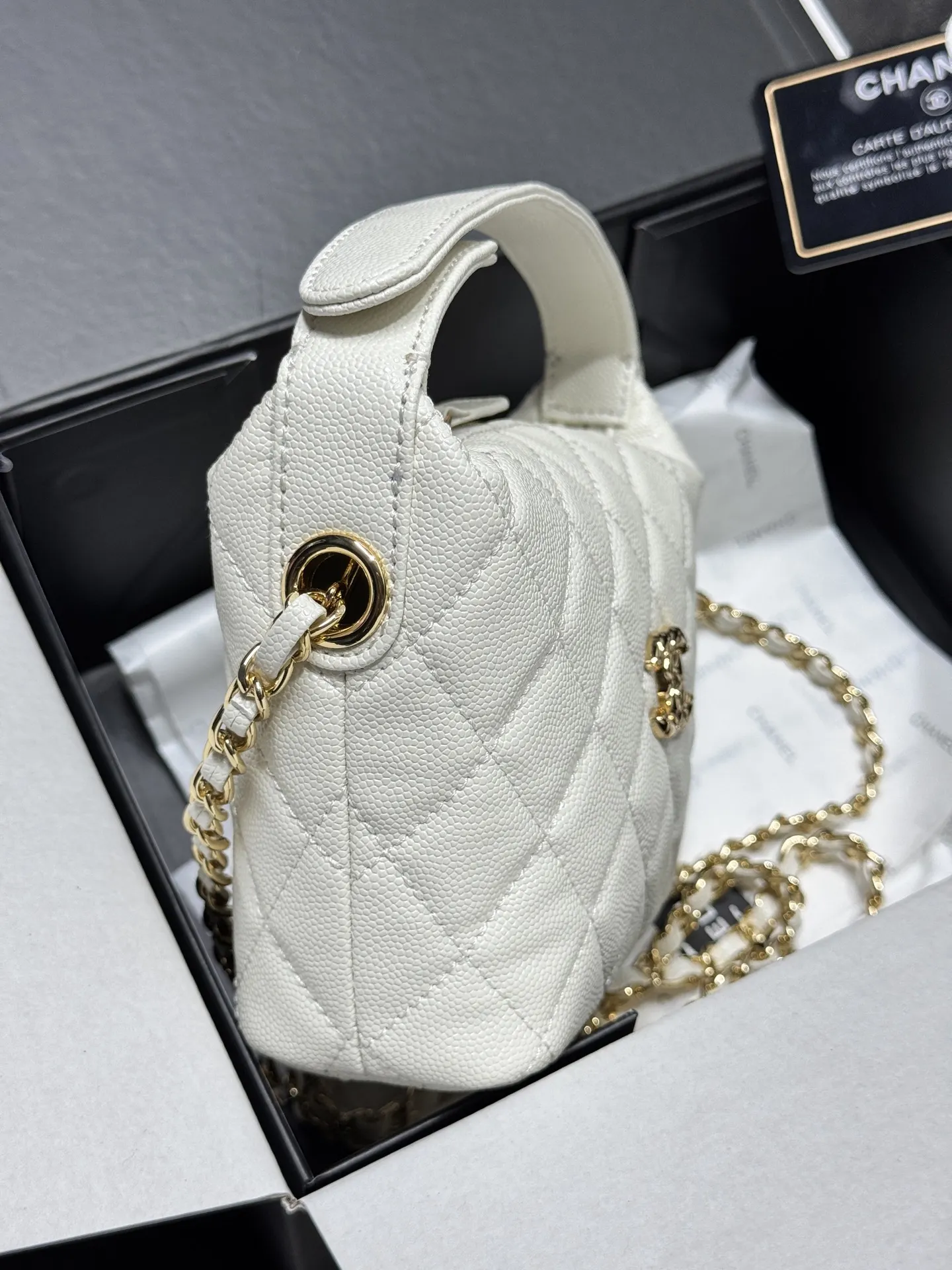 Quilted Caviar Leather Lunch Box Bag D42017869 — view 2