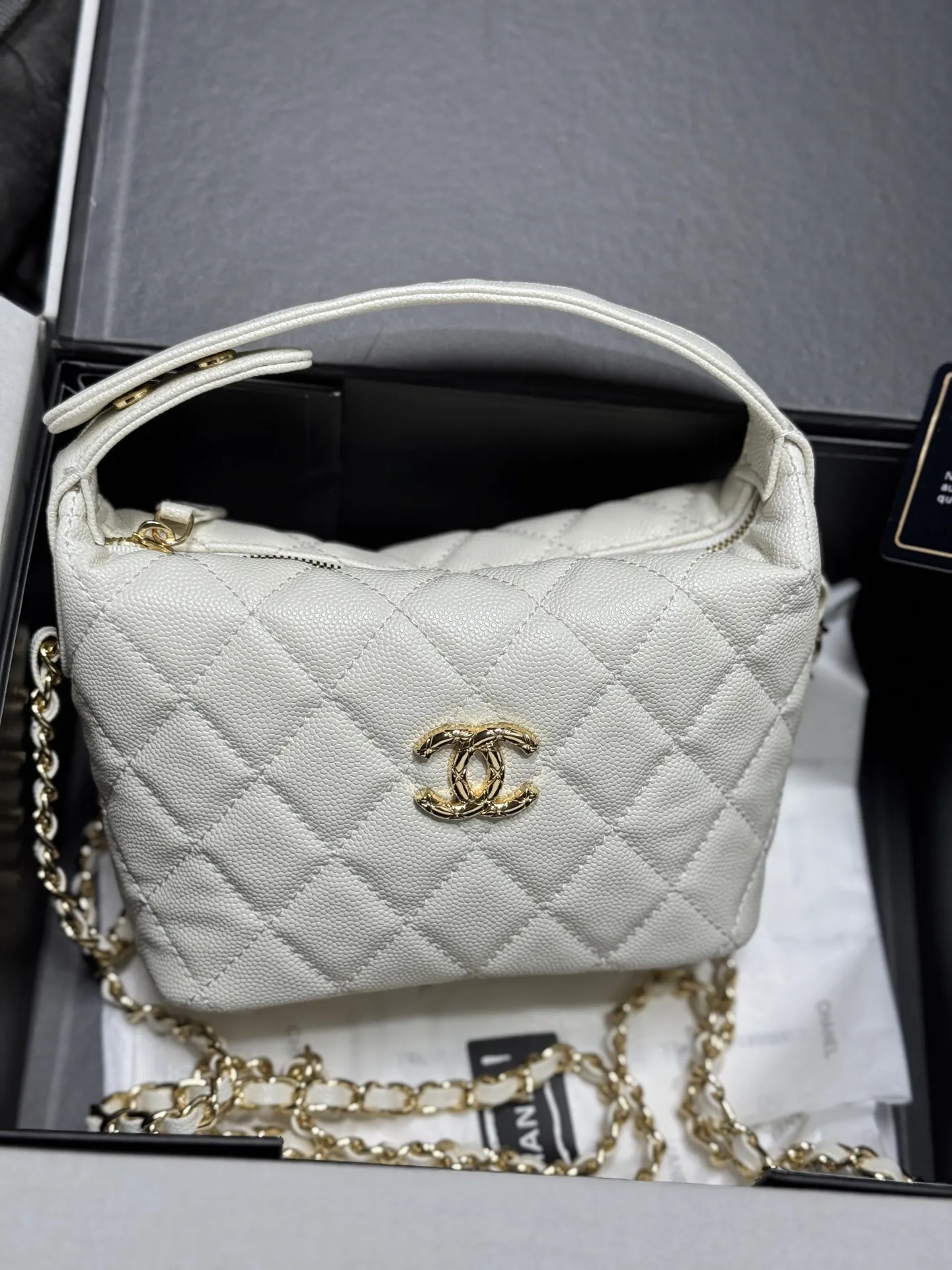 Quilted Caviar Leather Lunch Box Bag D42017869 — view 9
