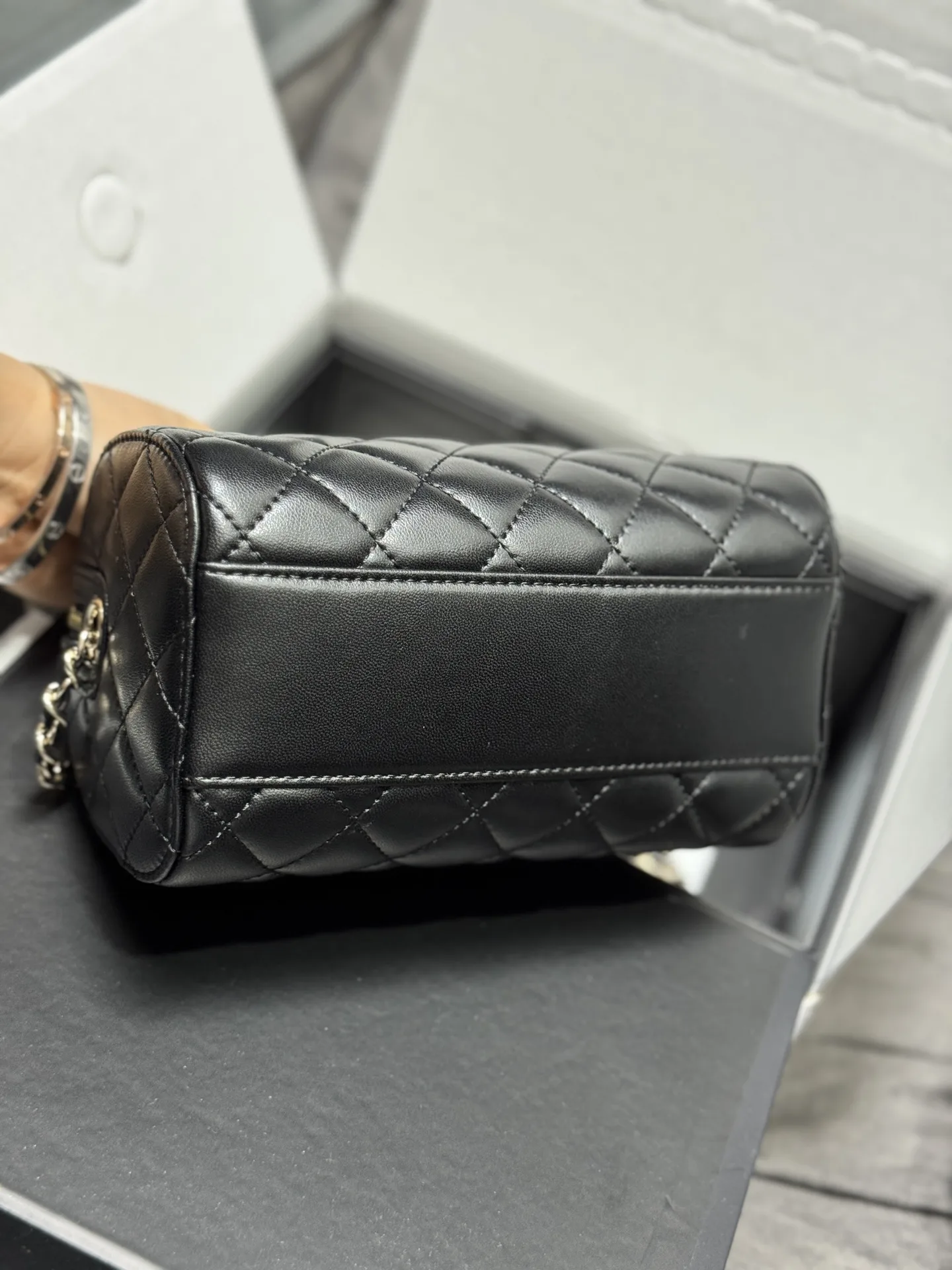 Chanel Quilted Lambskin Bowling Bag D43017870 — view 7
