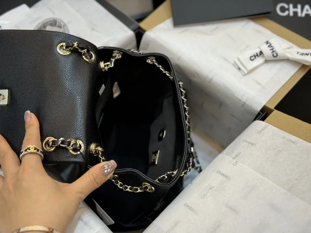 Chanel Duma Quilted Caviar Leather Backpack D44017850 — view 7