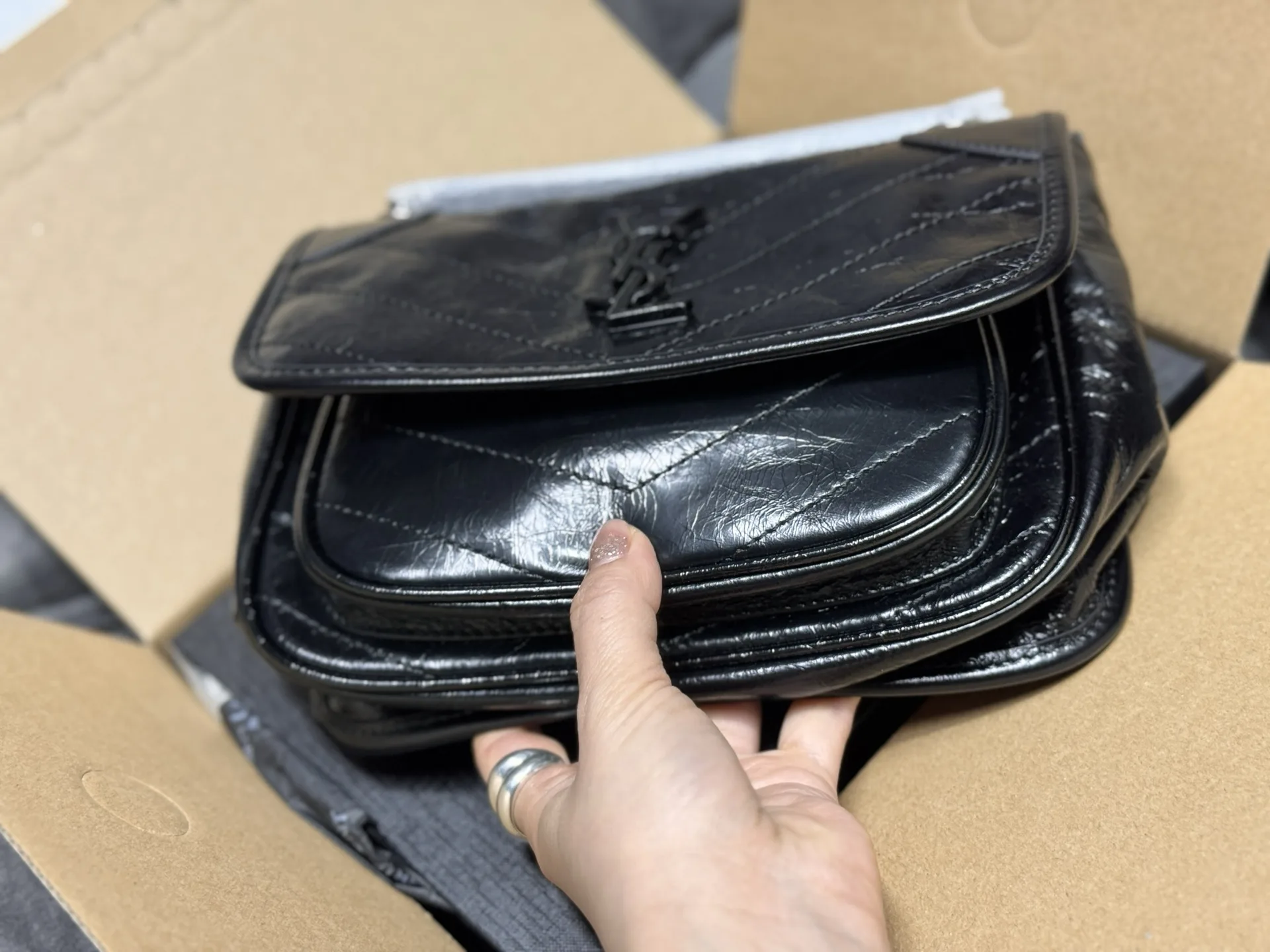 Saint Laurent Niki D-Buckle Shoulder Bag D50017770 — view 9