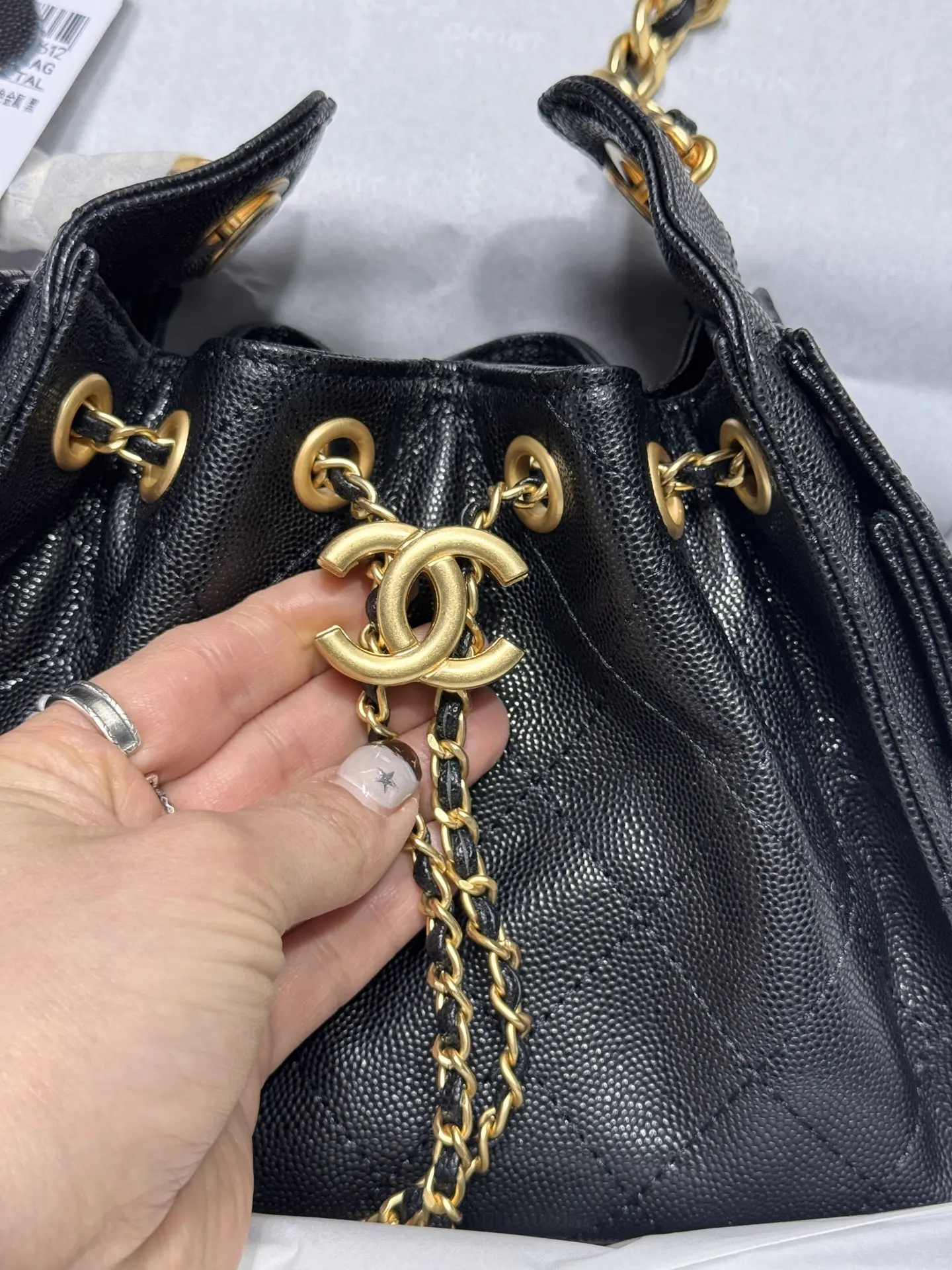 Chanel 25S Caviar Leather Hobo Bag D50017849 — view 2
