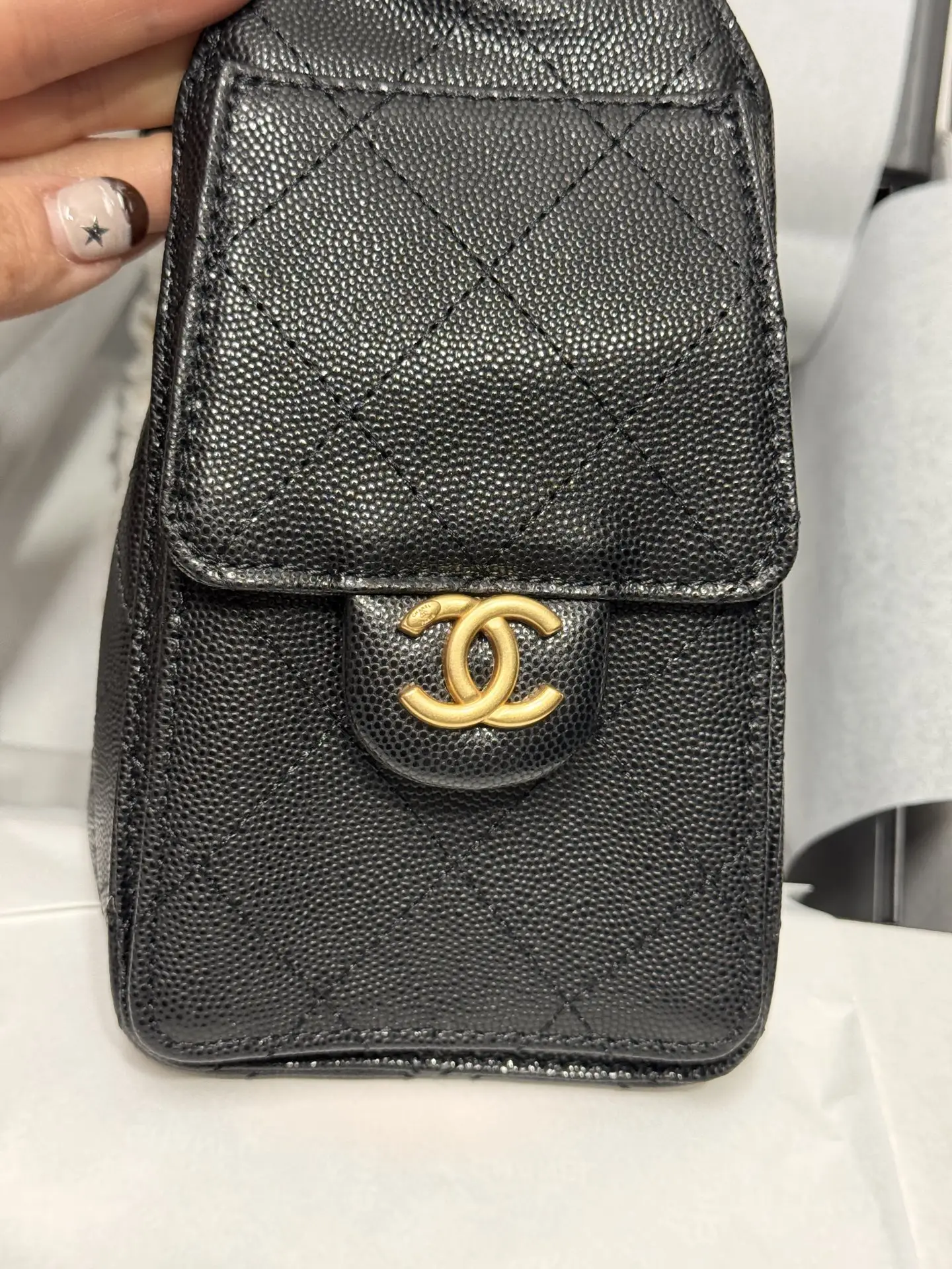 Chanel 25S Caviar Leather Hobo Bag D50017849 — view 6