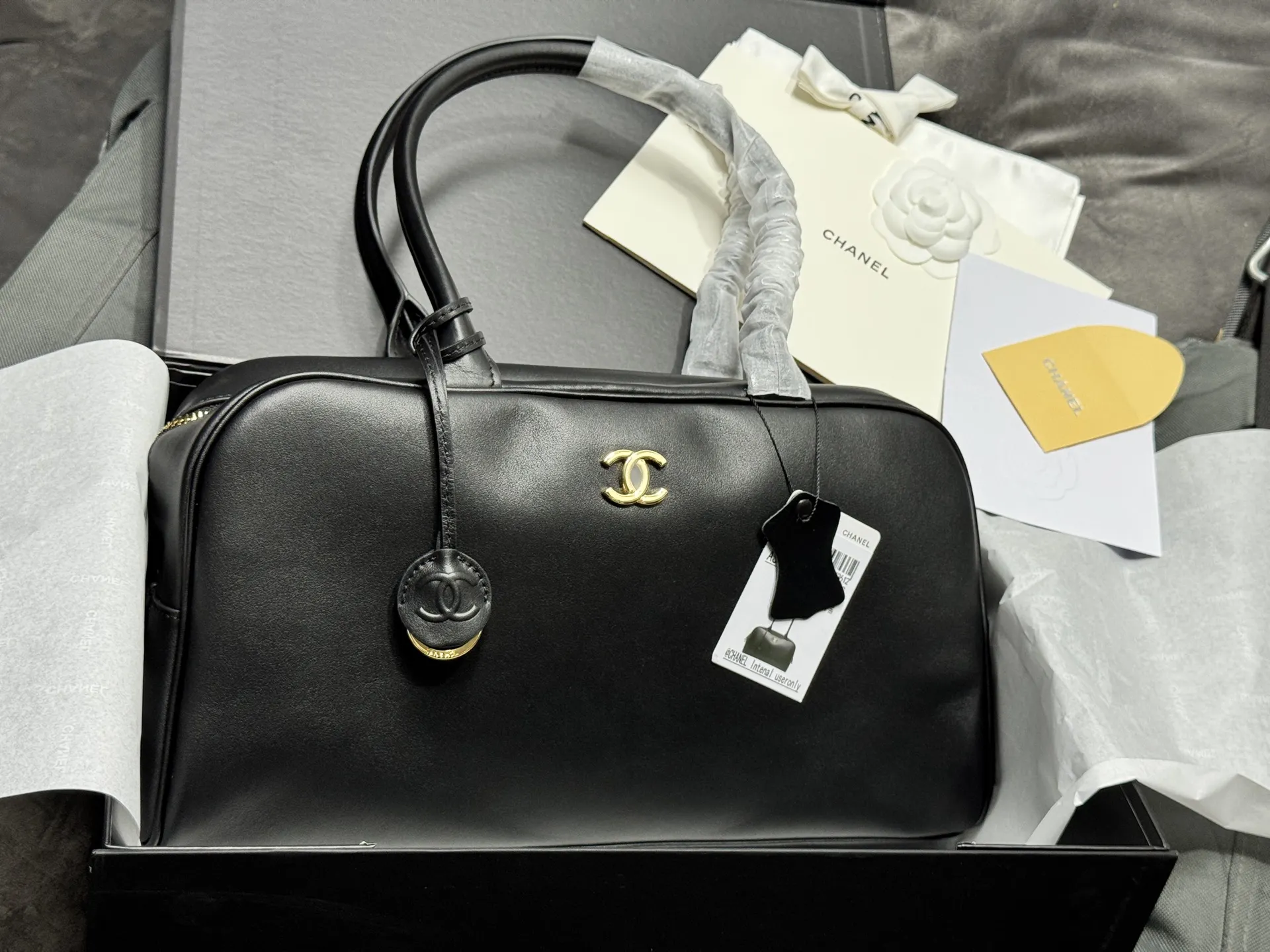 Chanel Bowling Bag in Smooth Leather D53017837
