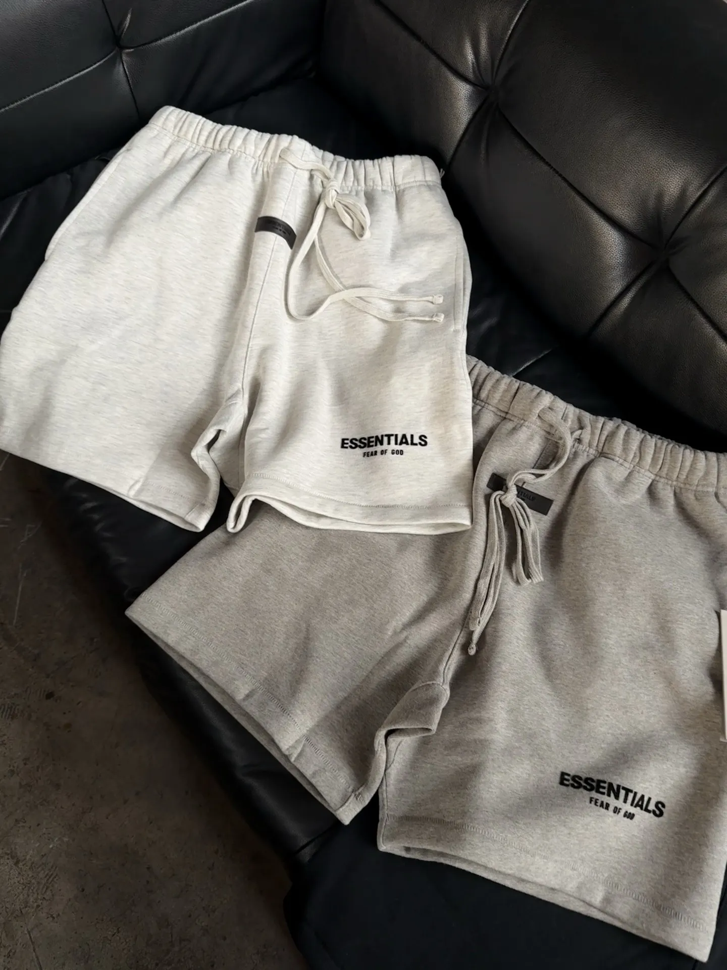 Essentials Flocked Logo Cotton-Blend Shorts D13023699 — view 3
