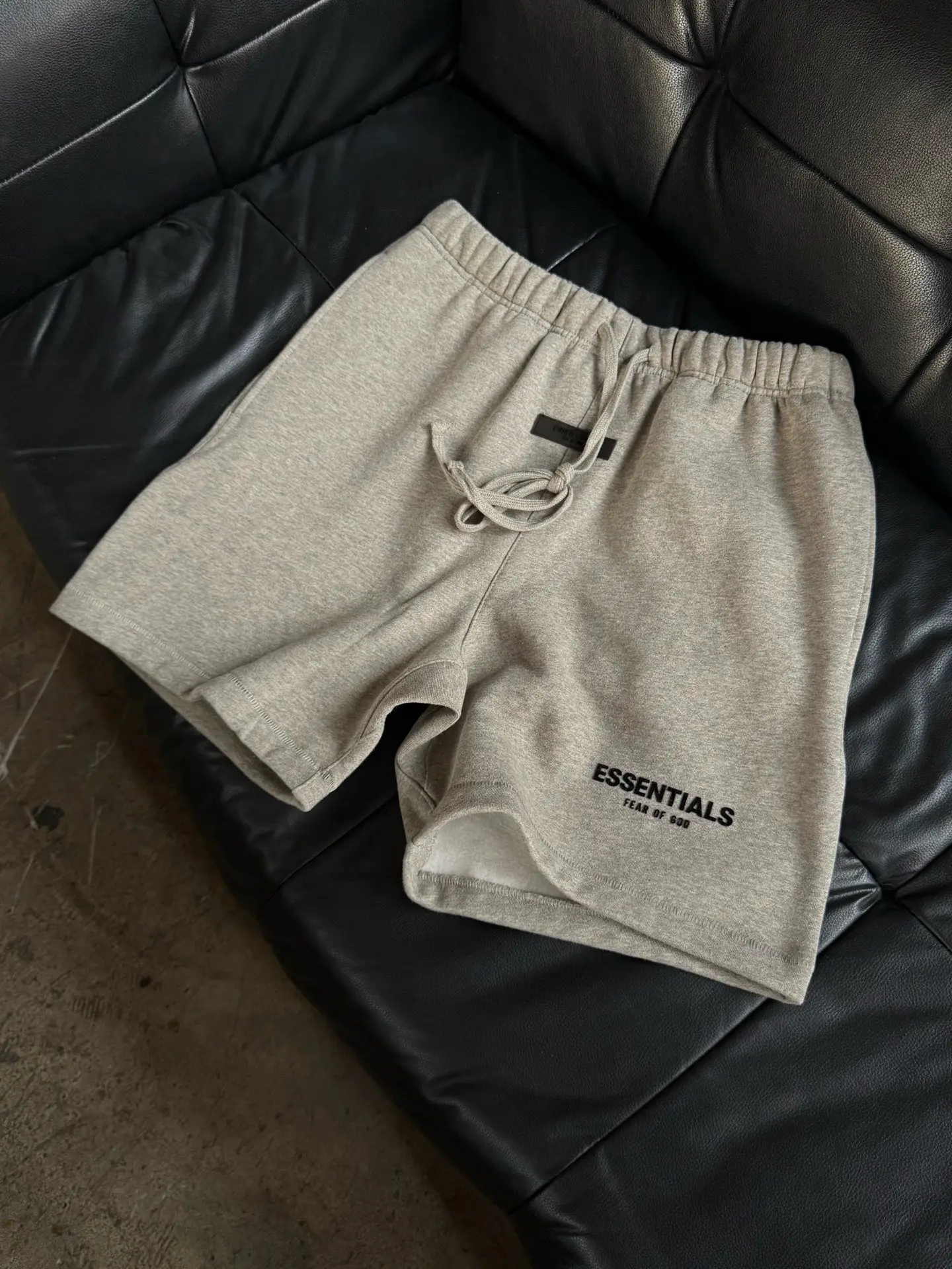Essentials Flocked Logo Cotton-Blend Shorts D13023699 — view 7