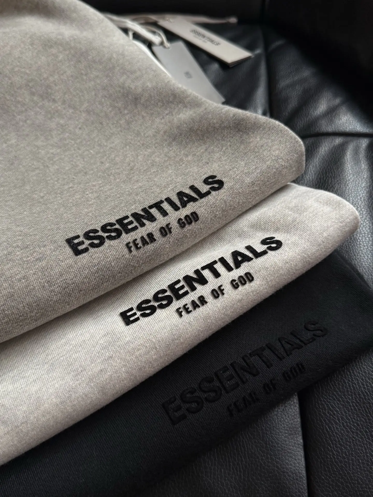 Essentials Flocked Logo Cotton-Blend Shorts D13023699 — view 9