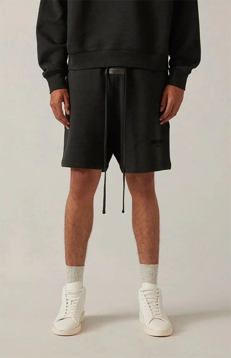 Essentials Flocked Logo Cotton-Blend Shorts D13023699 — view 13