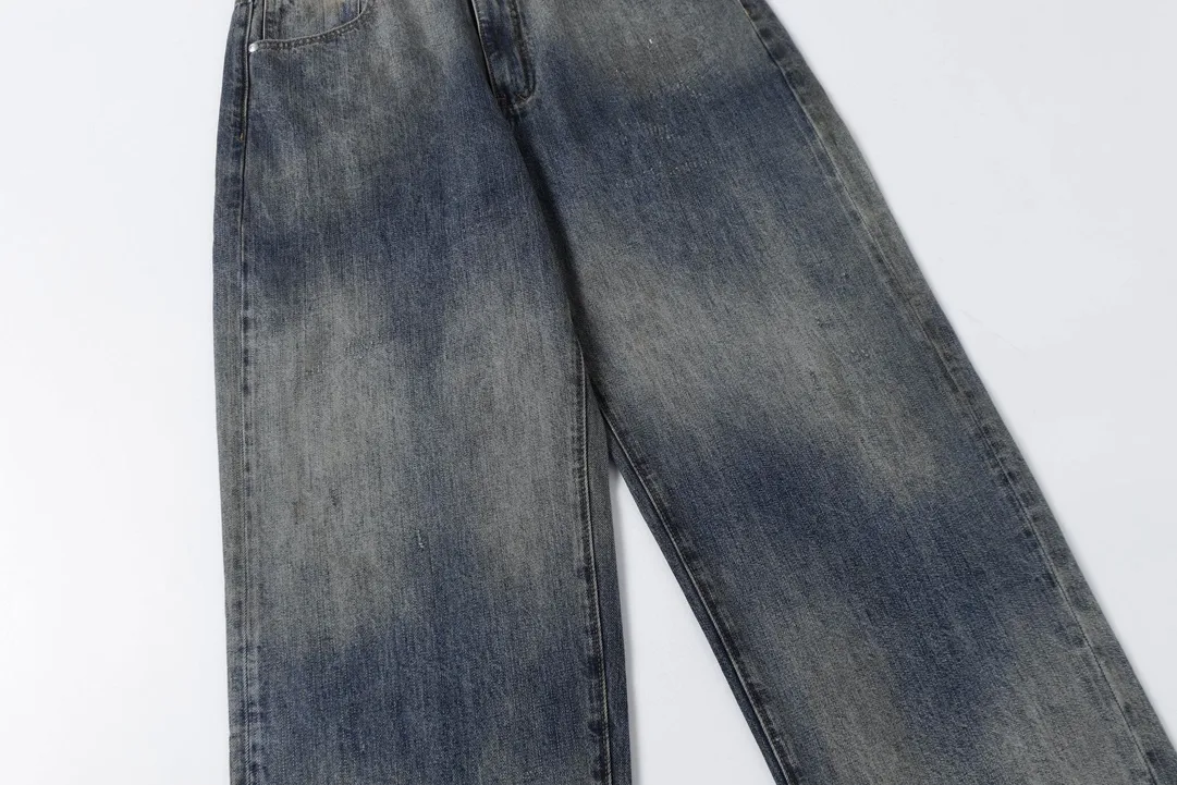 Ancellm Tapered Distressed Wash Jeans D21020561 — view 20