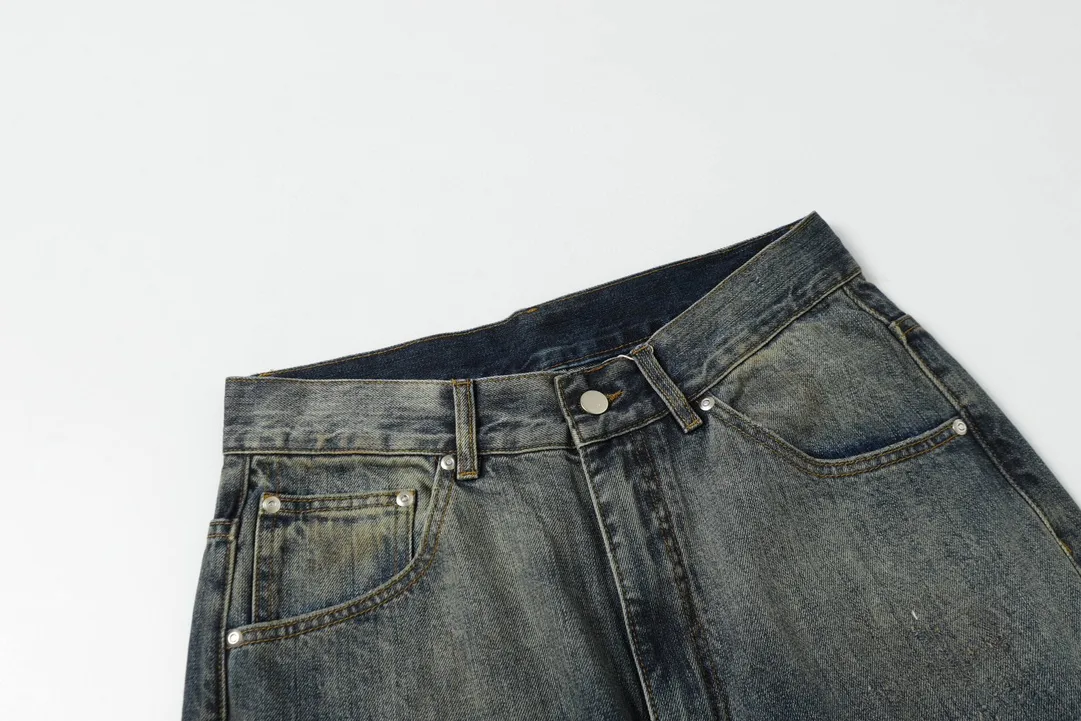 Ancellm Tapered Distressed Wash Jeans D21020561 — view 21