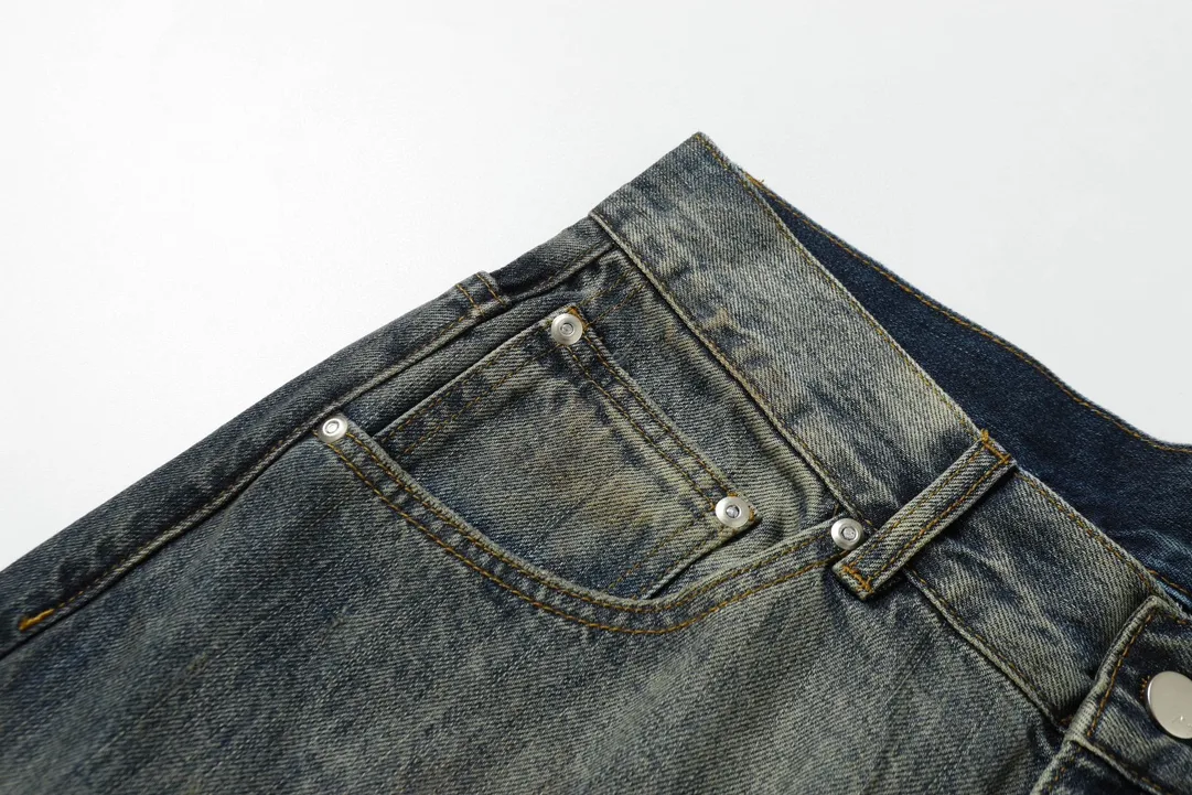 Ancellm Tapered Distressed Wash Jeans D21020561 — view 22