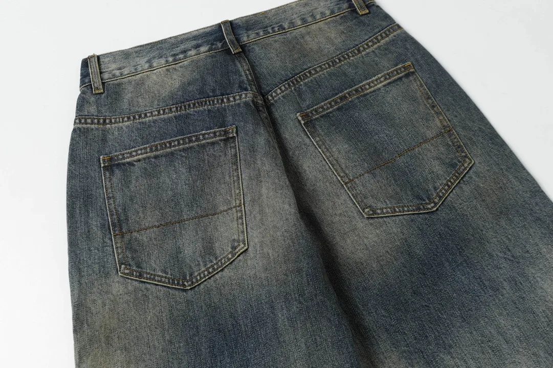 Ancellm Tapered Distressed Wash Jeans D21020561 — view 25