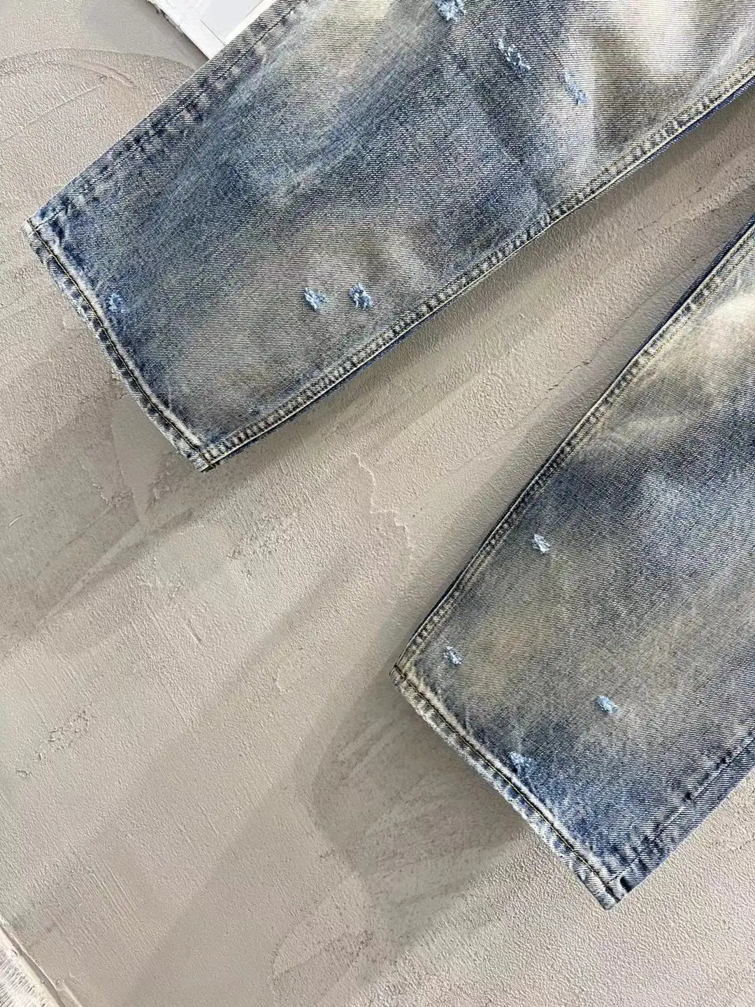 Ancellm Distressed Mud-Dyed Wide-Leg Jeans D21520566 — view 13