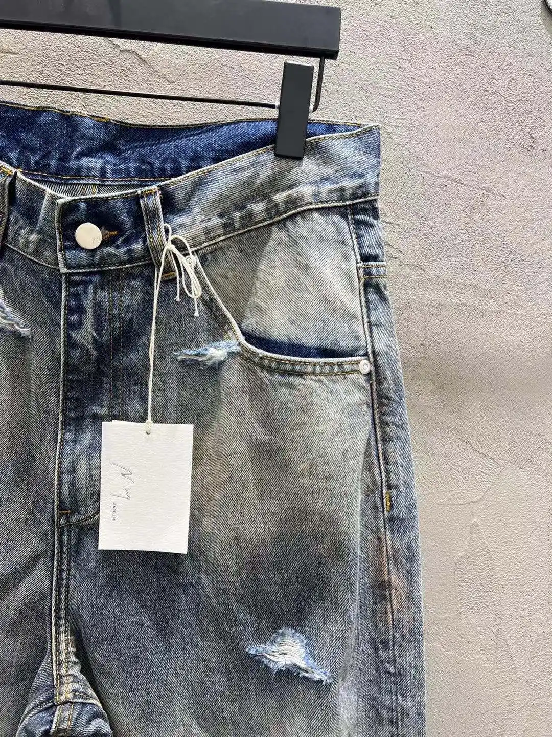 Ancellm Distressed Mud-Dyed Wide-Leg Jeans D21520566 — view 14