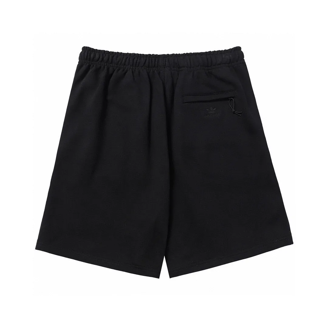 Balenciaga x Adidas Logo-Embroidered Fleece Shorts D18012824 — view 2