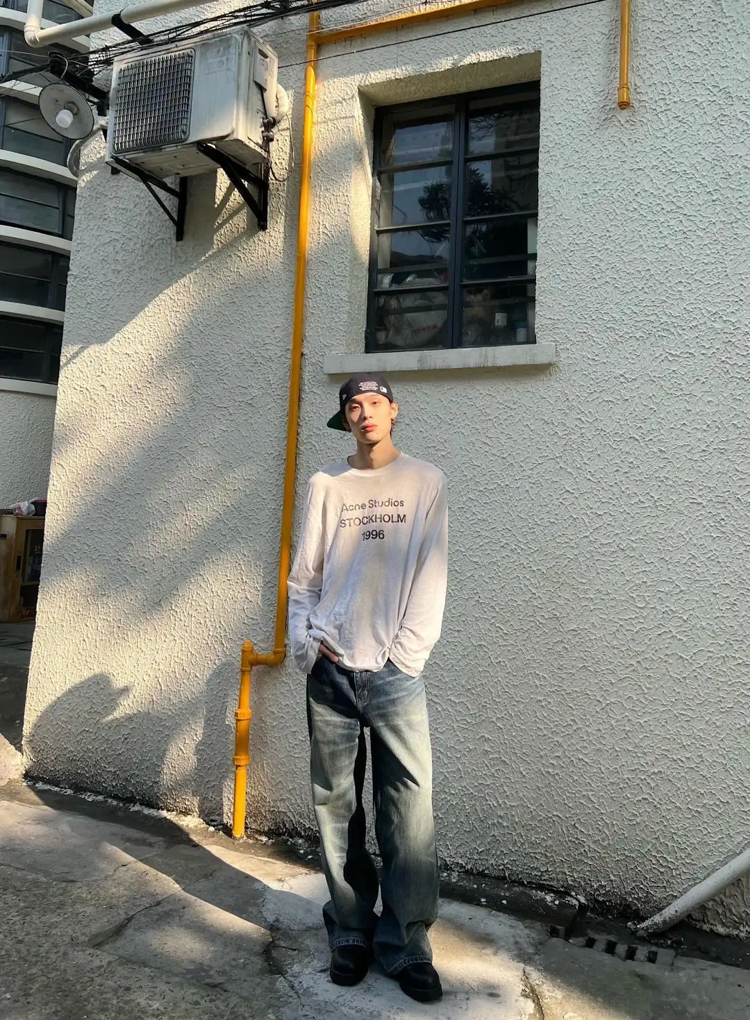 1996 Logo Print Slub Cotton Long-Sleeve T-Shirt D13023708 — view 5