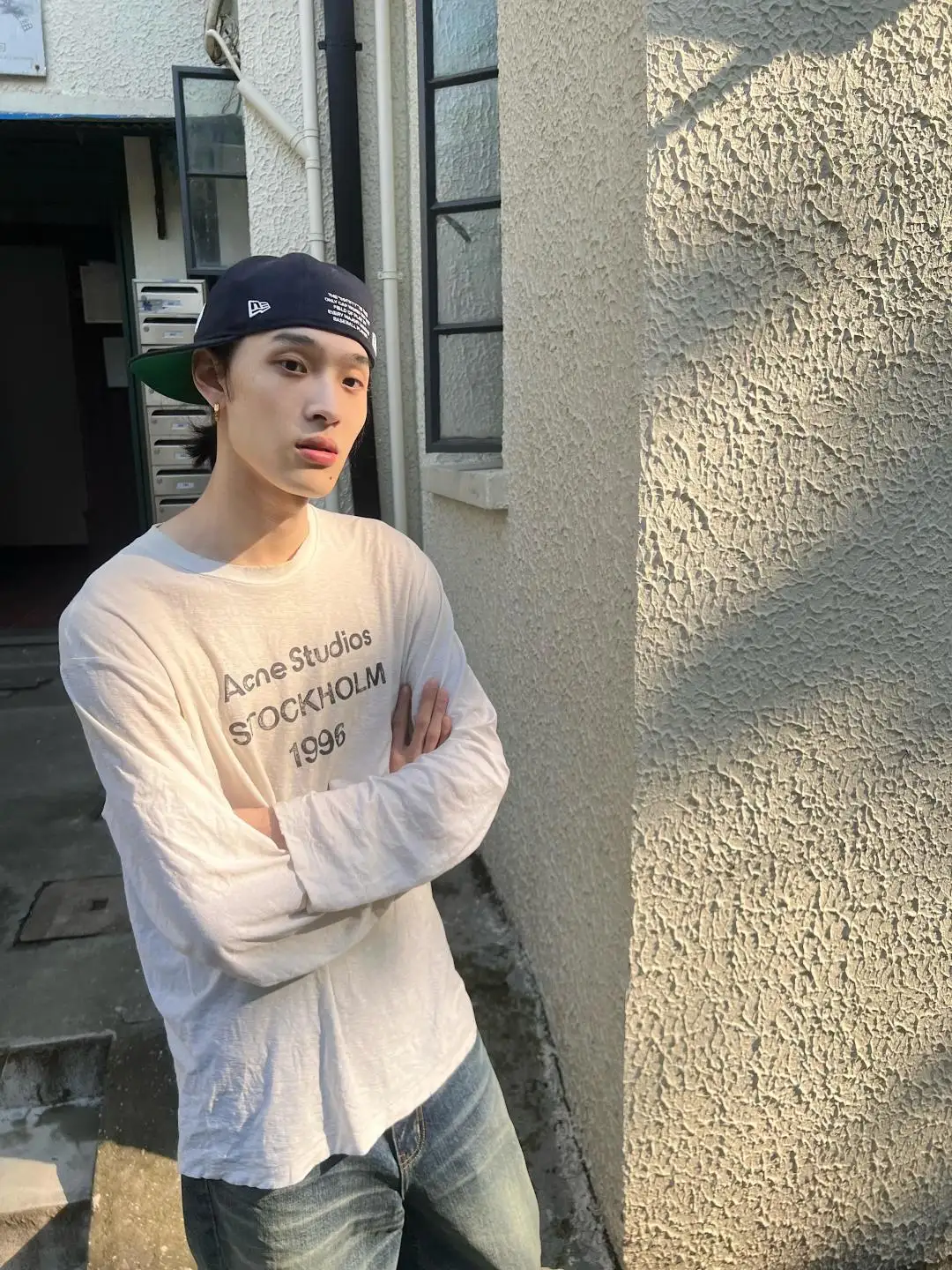1996 Logo Print Slub Cotton Long-Sleeve T-Shirt D13023708 — view 6