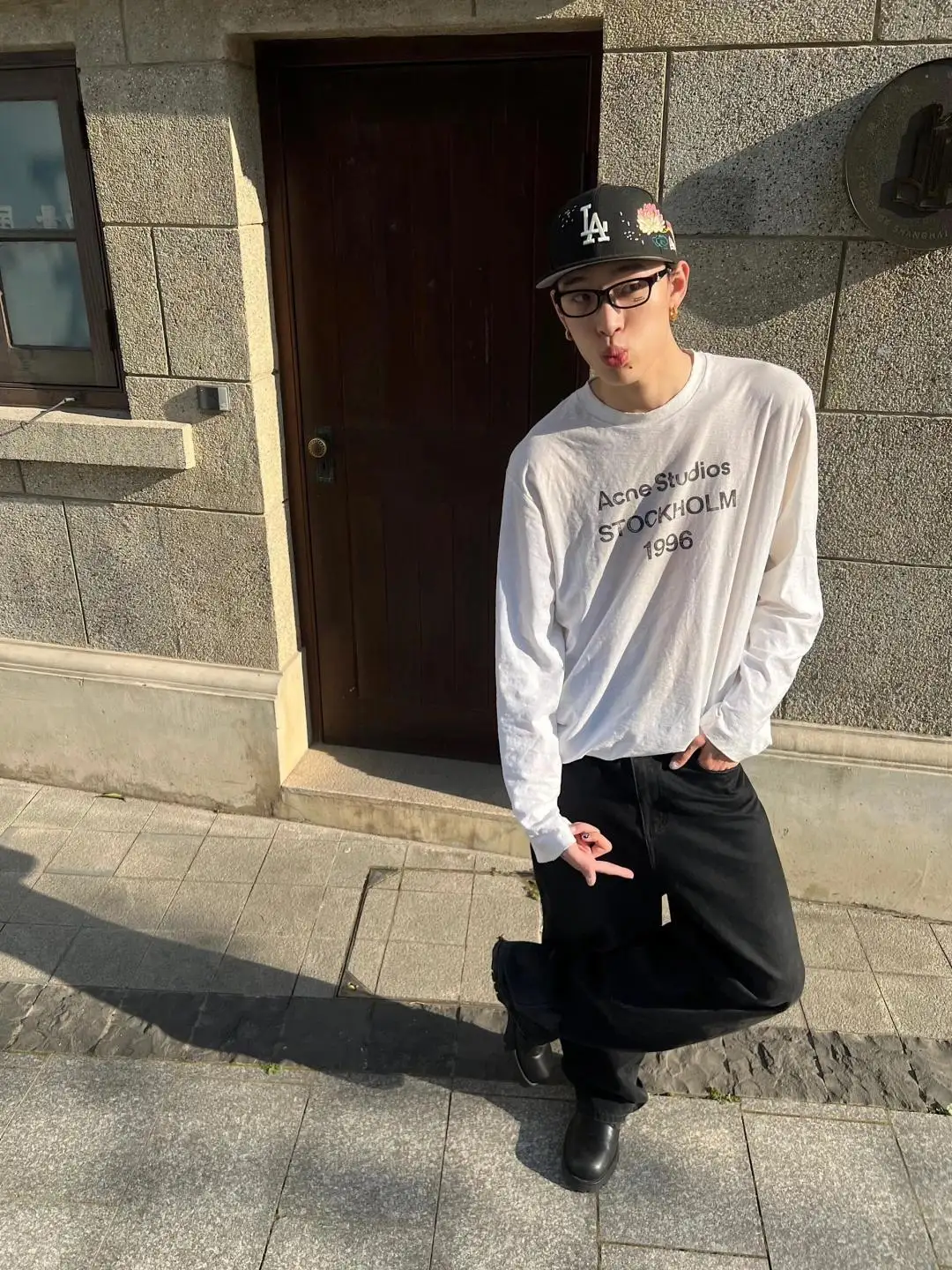 1996 Logo Print Slub Cotton Long-Sleeve T-Shirt D13023708 — view 8