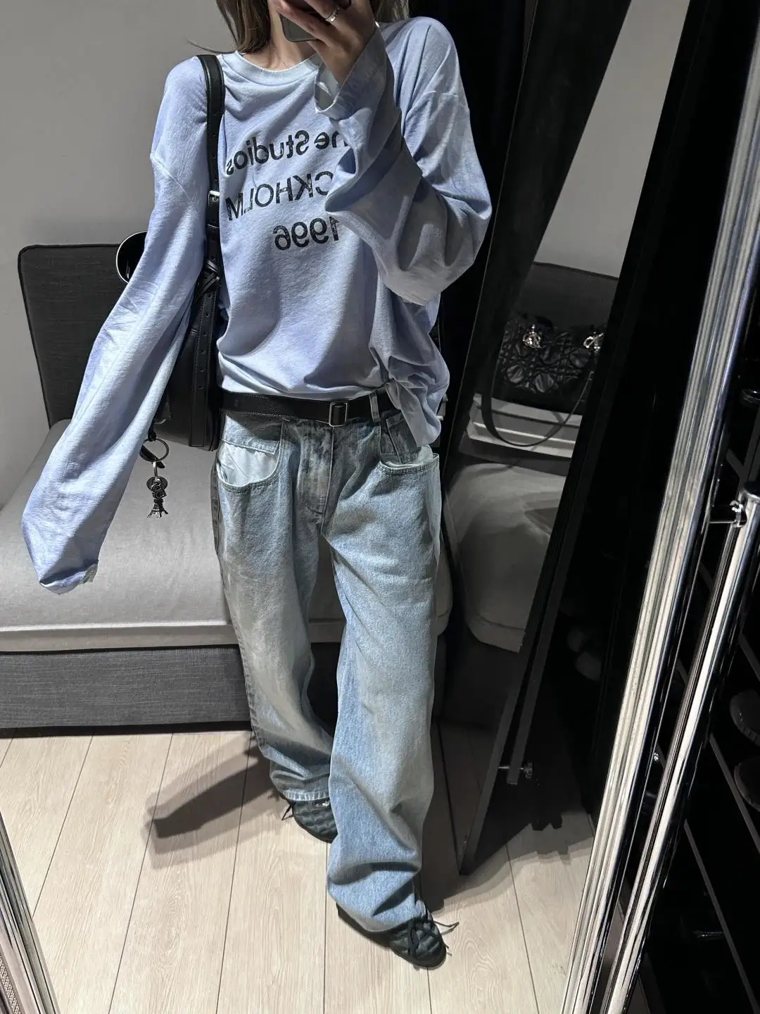 1996 Logo Print Slub Cotton Long-Sleeve T-Shirt D13023708 — view 27