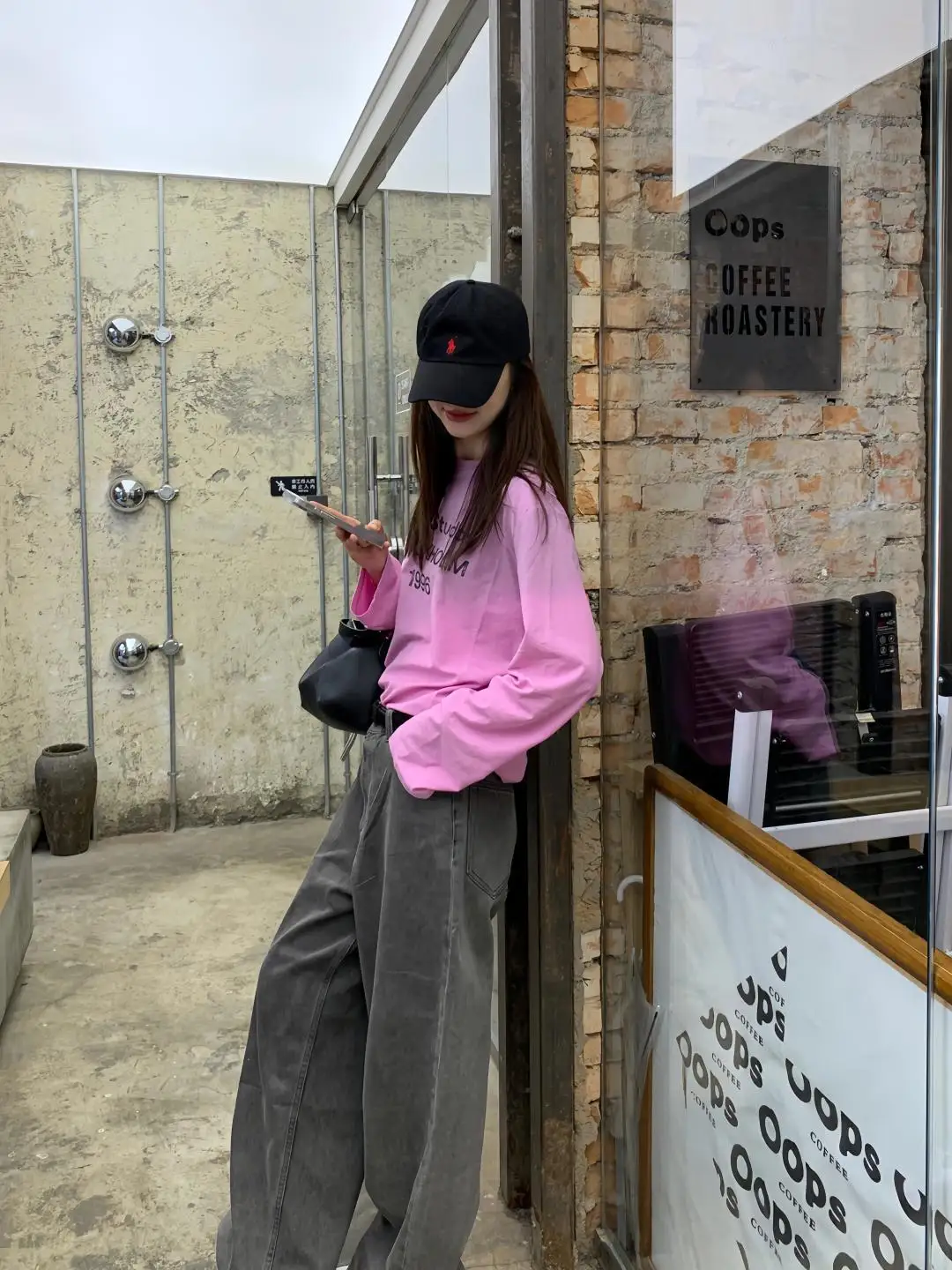 1996 Logo Print Slub Cotton Long-Sleeve T-Shirt D13023708 — view 38